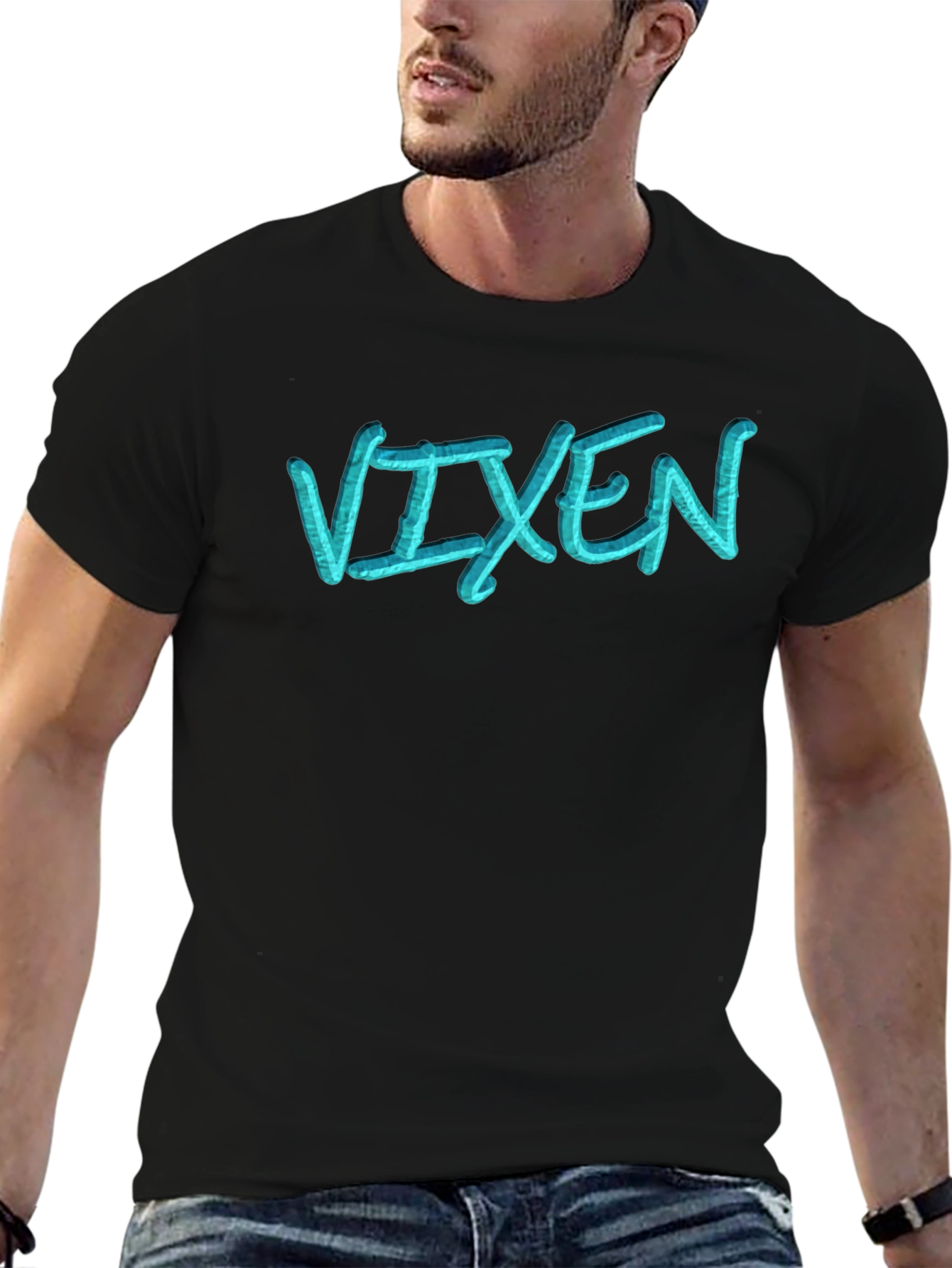 Vixen Black T-Shirt - Stylish Graphic Tee