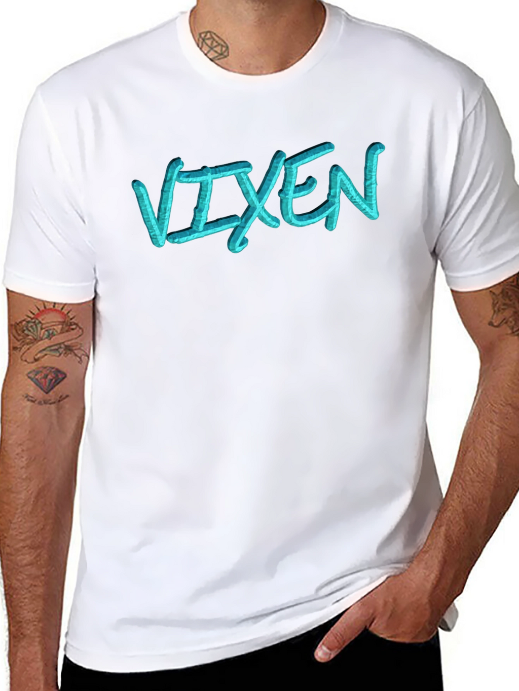 Vixen Black T-Shirt - Stylish Graphic Tee
