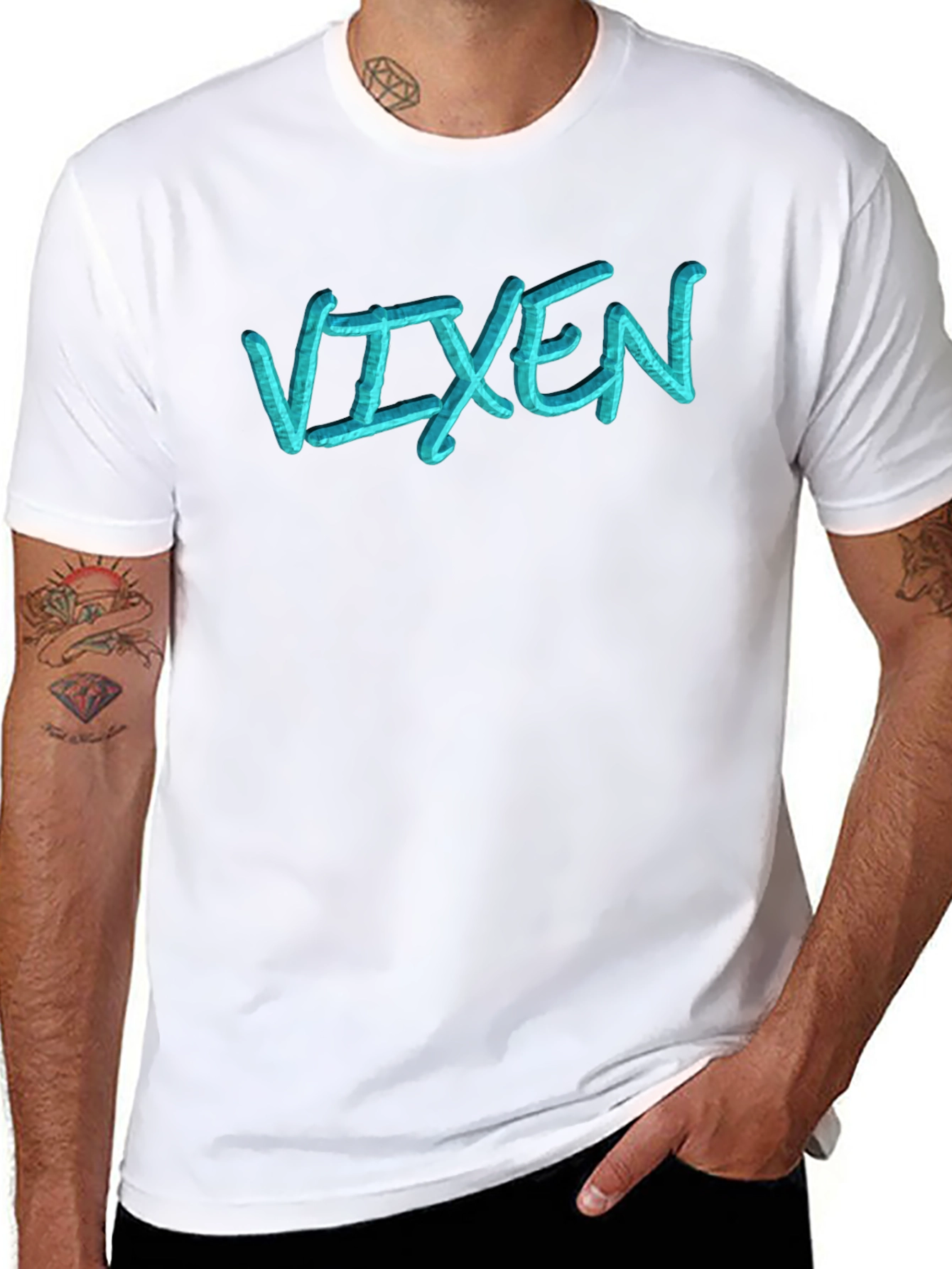 Vixen Black T-Shirt - Stylish Graphic Tee