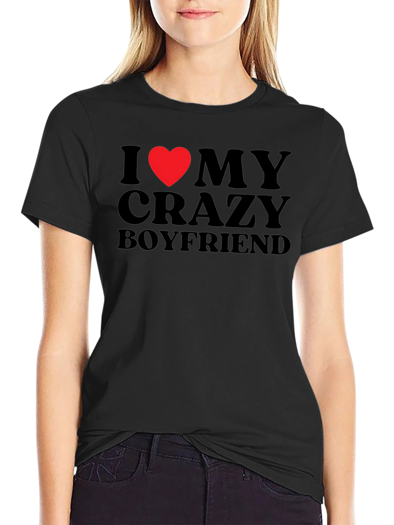 I Heart My Crazy Boyfriend Graphic T-Shirt