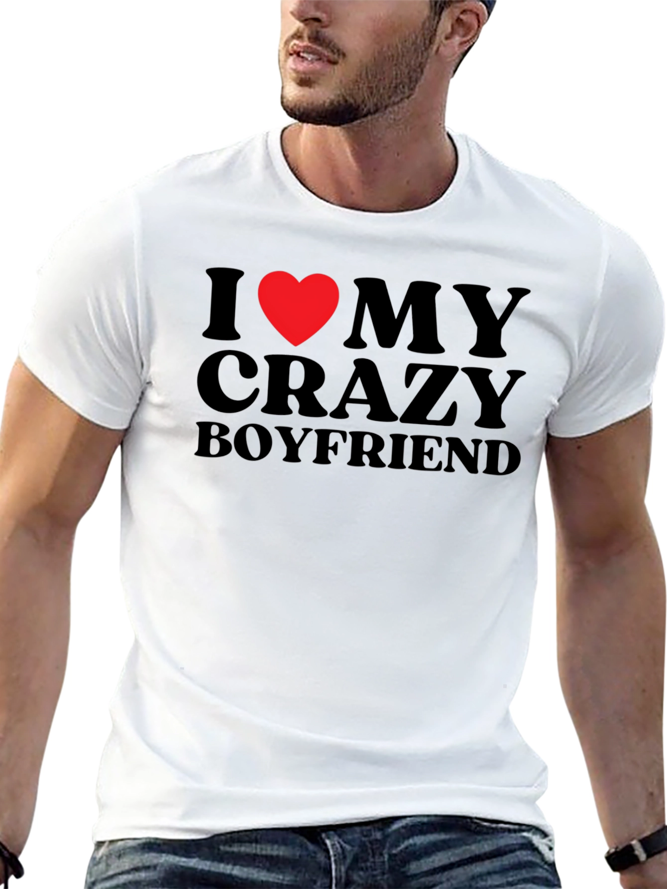 I Heart My Crazy Boyfriend Graphic T-Shirt