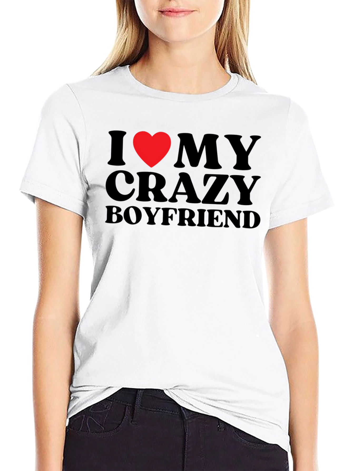 I Heart My Crazy Boyfriend Graphic T-Shirt