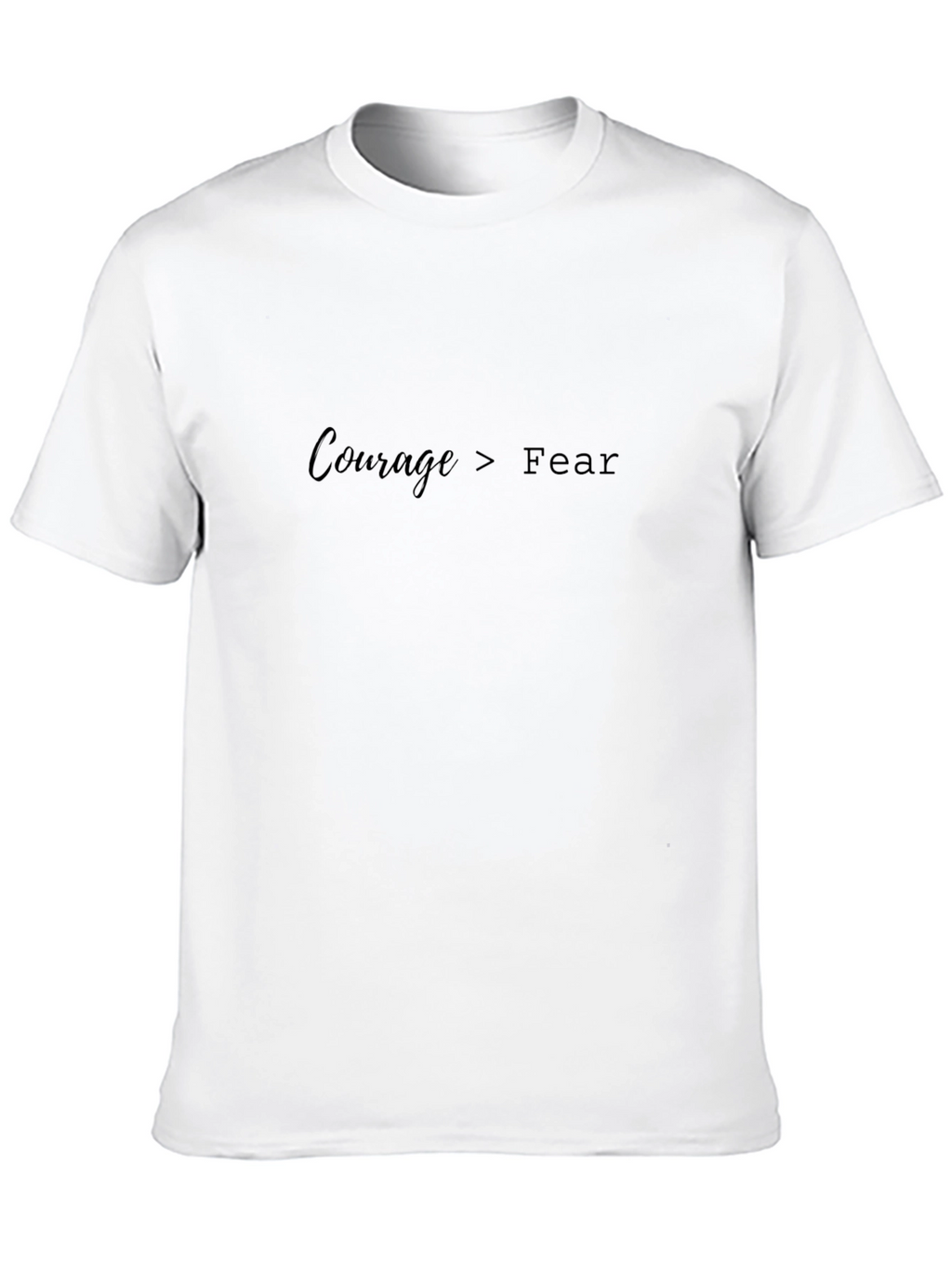 Courage Over Fear Black Graphic Tee