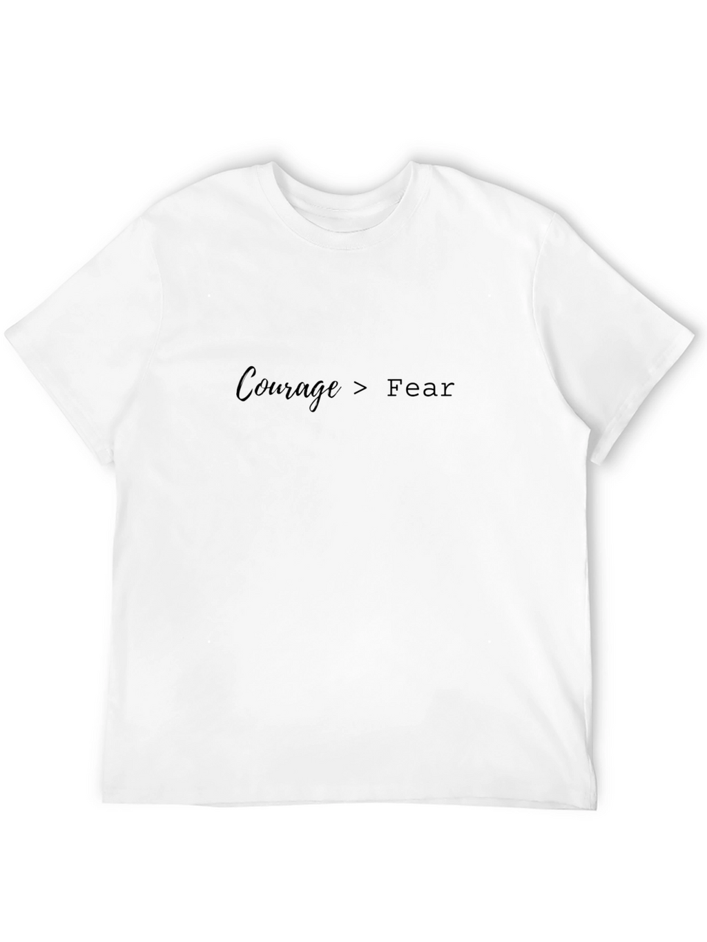 Courage Over Fear Black Graphic Tee