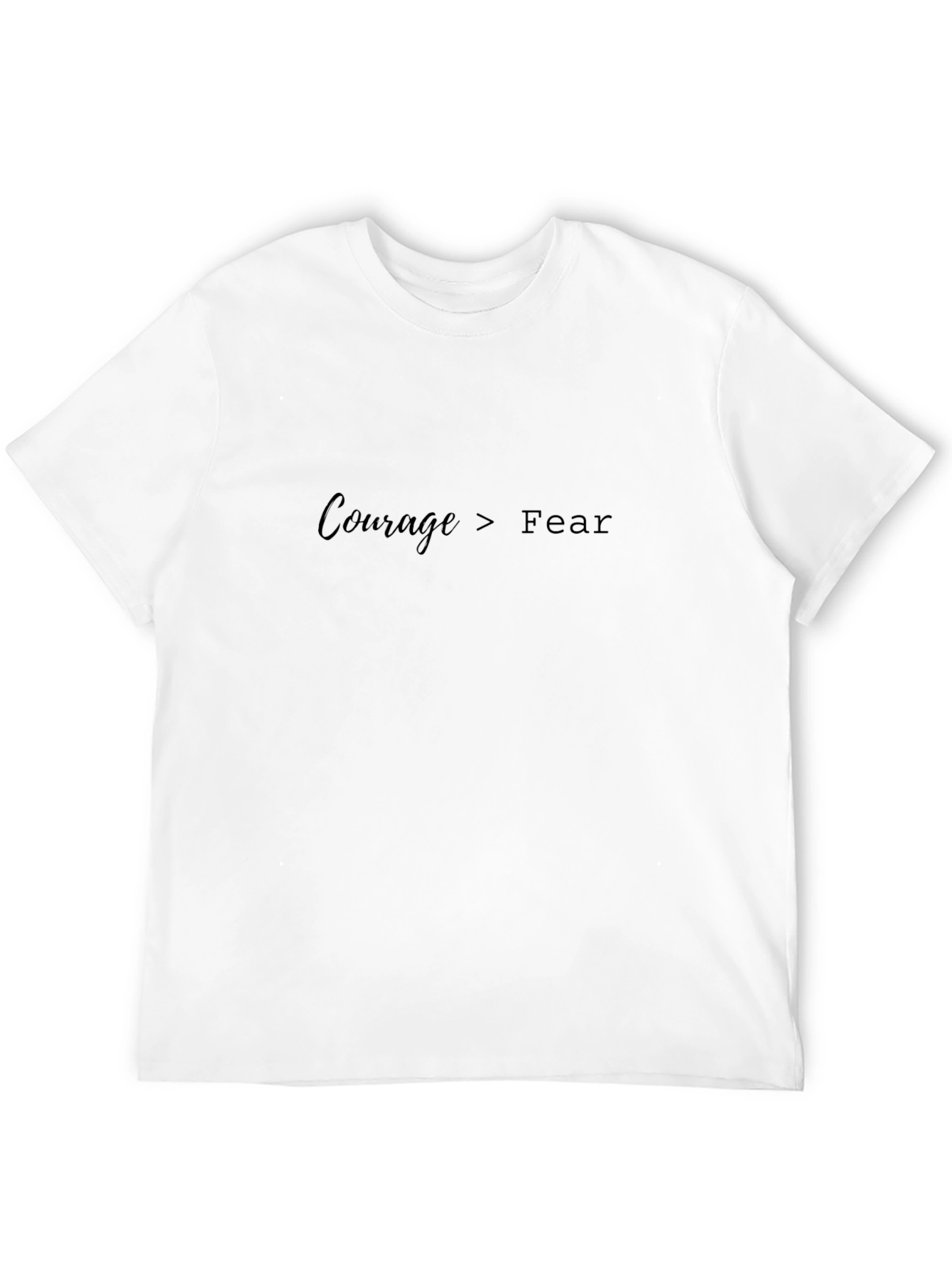 Courage Over Fear Black Graphic Tee