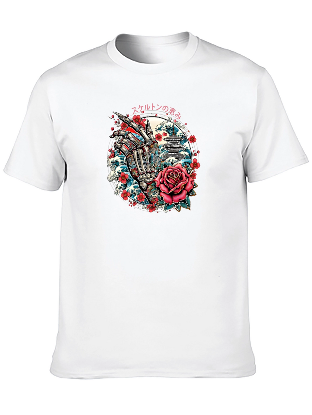Skeleton Hand Rose Graphic Tee