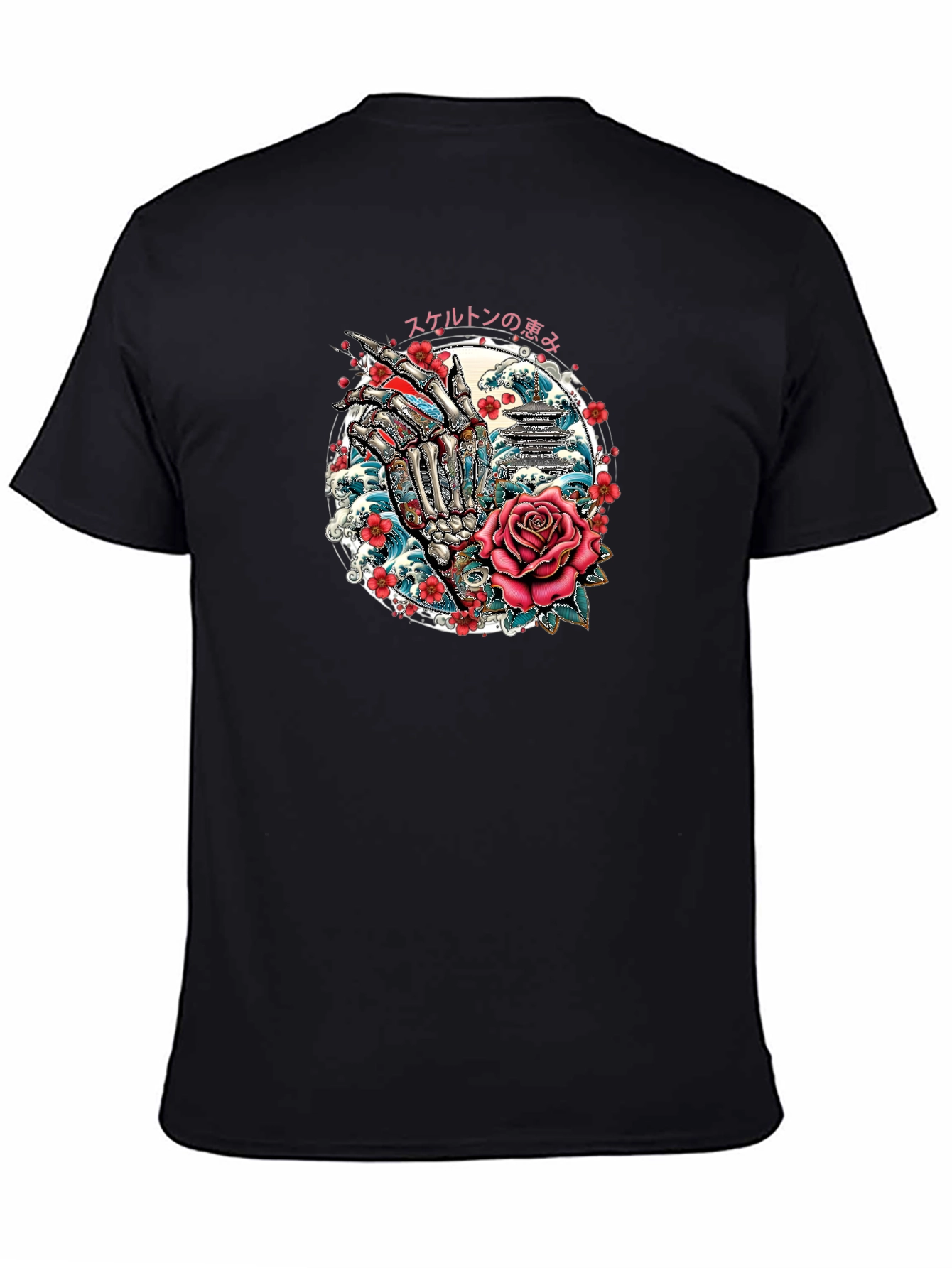 Skeleton Hand Rose Graphic Tee