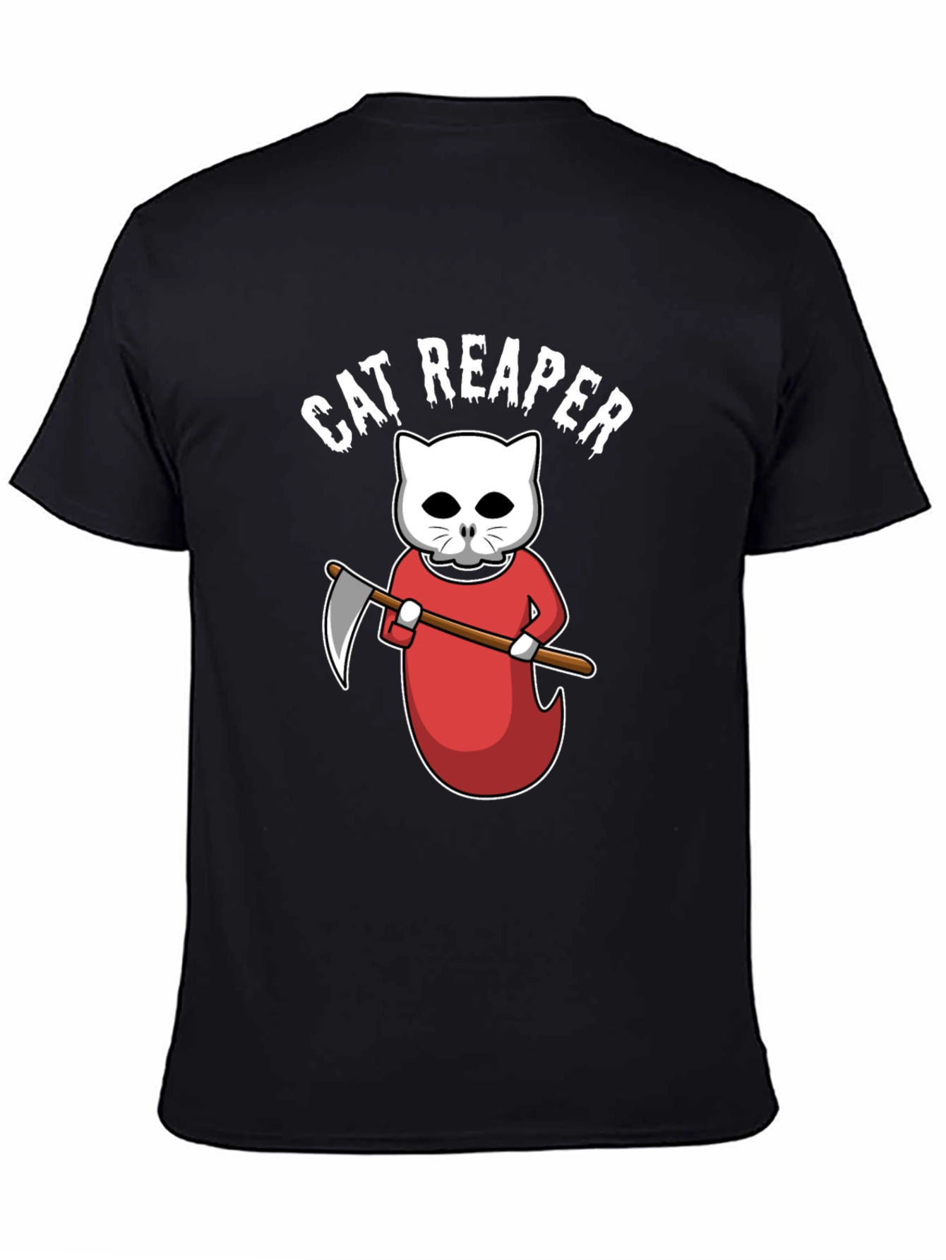 Cat Reaper T-Shirt - Funny Halloween Tee