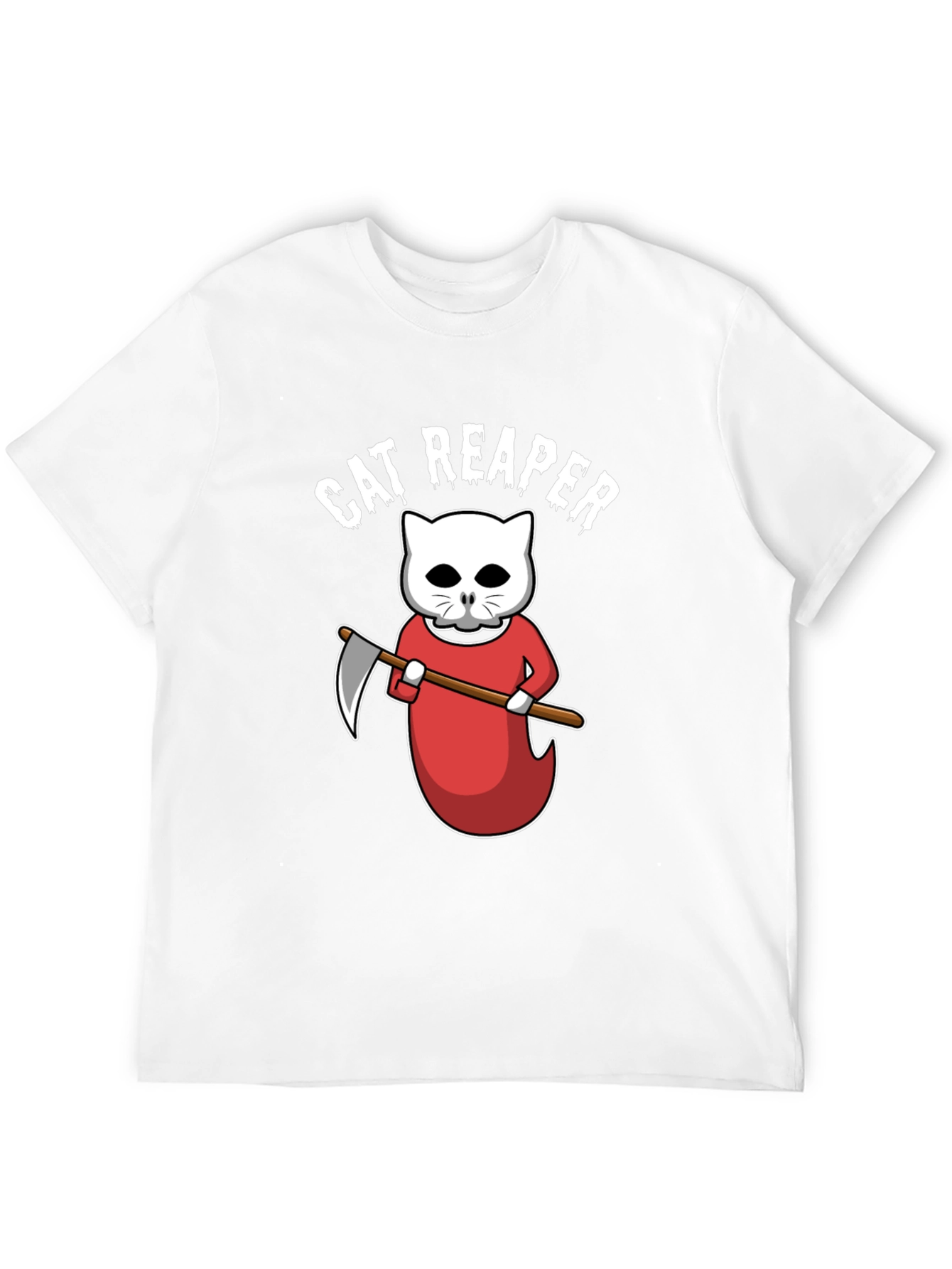 Cat Reaper T-Shirt - Funny Halloween Tee