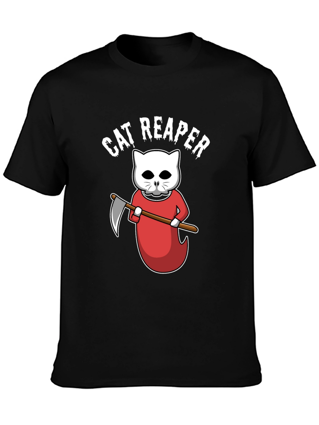 Cat Reaper T-Shirt - Funny Halloween Tee
