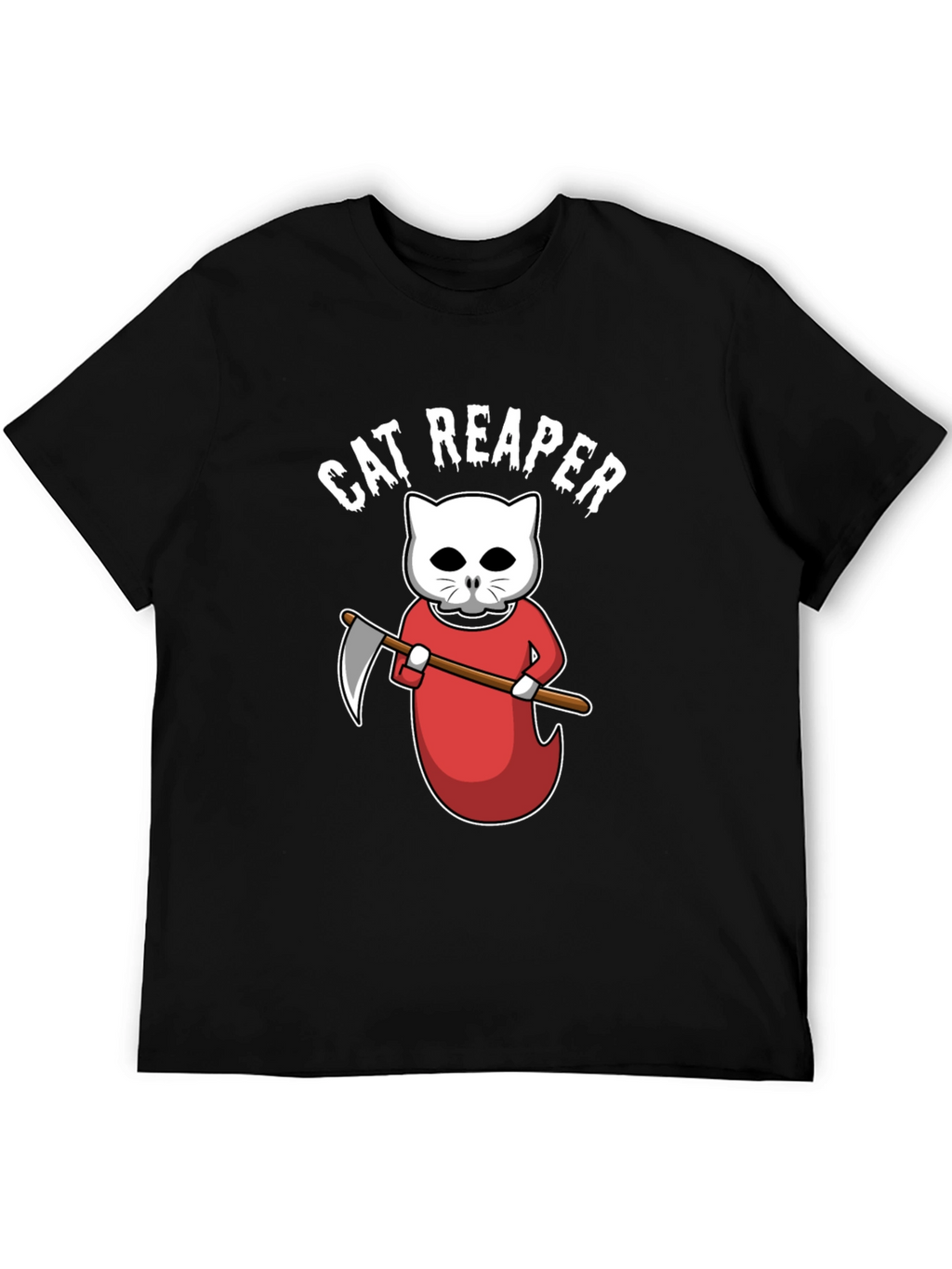 Cat Reaper T-Shirt - Funny Halloween Tee
