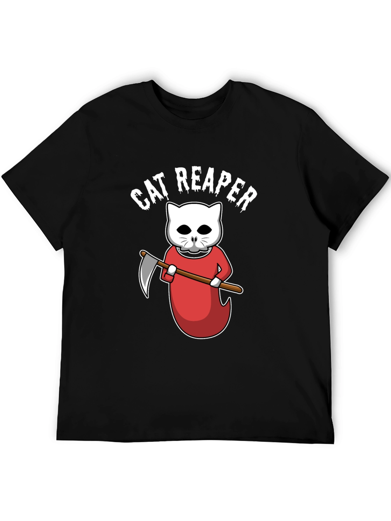 Cat Reaper T-Shirt - Funny Halloween Tee
