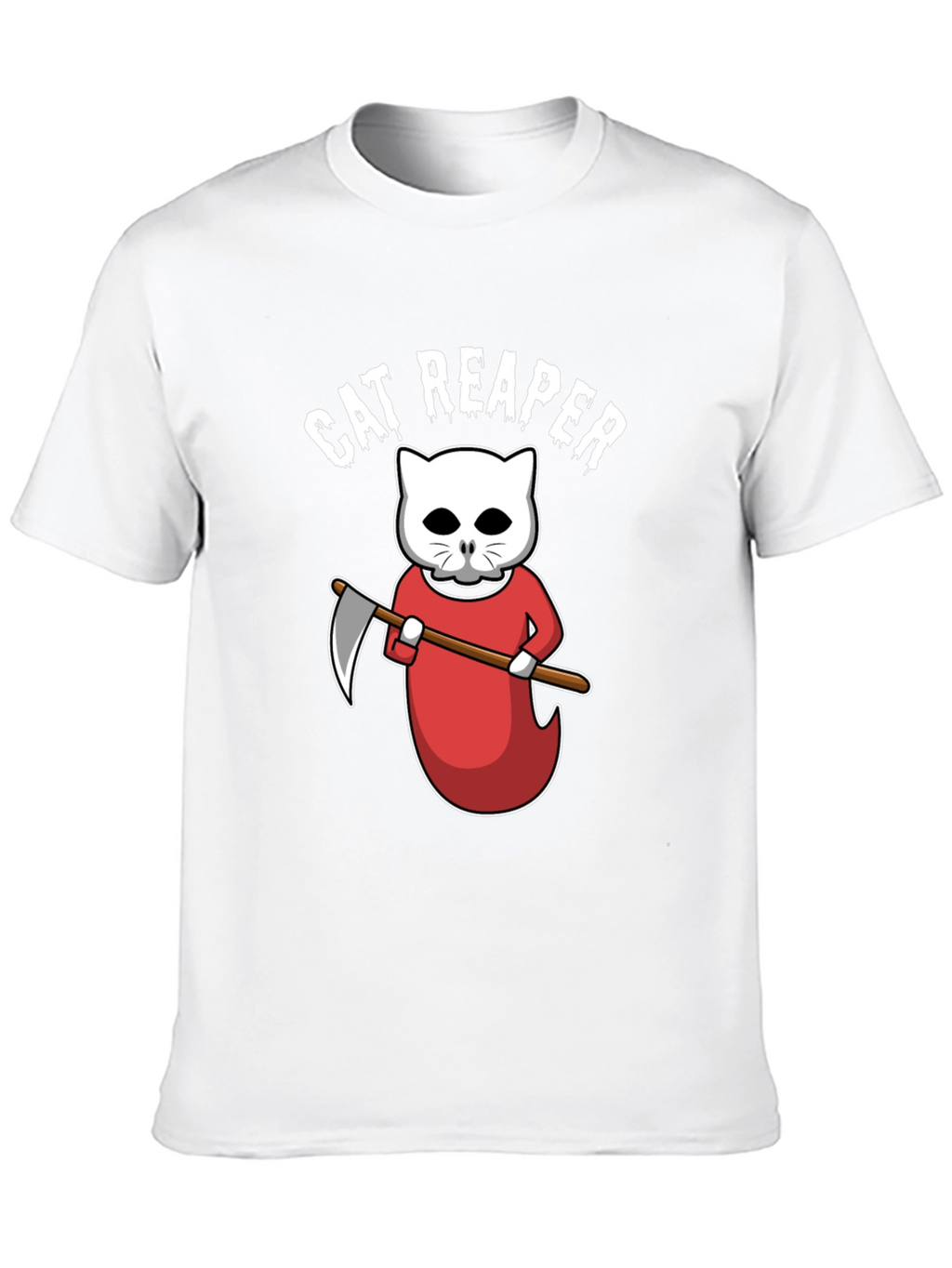 Cat Reaper T-Shirt - Funny Halloween Tee