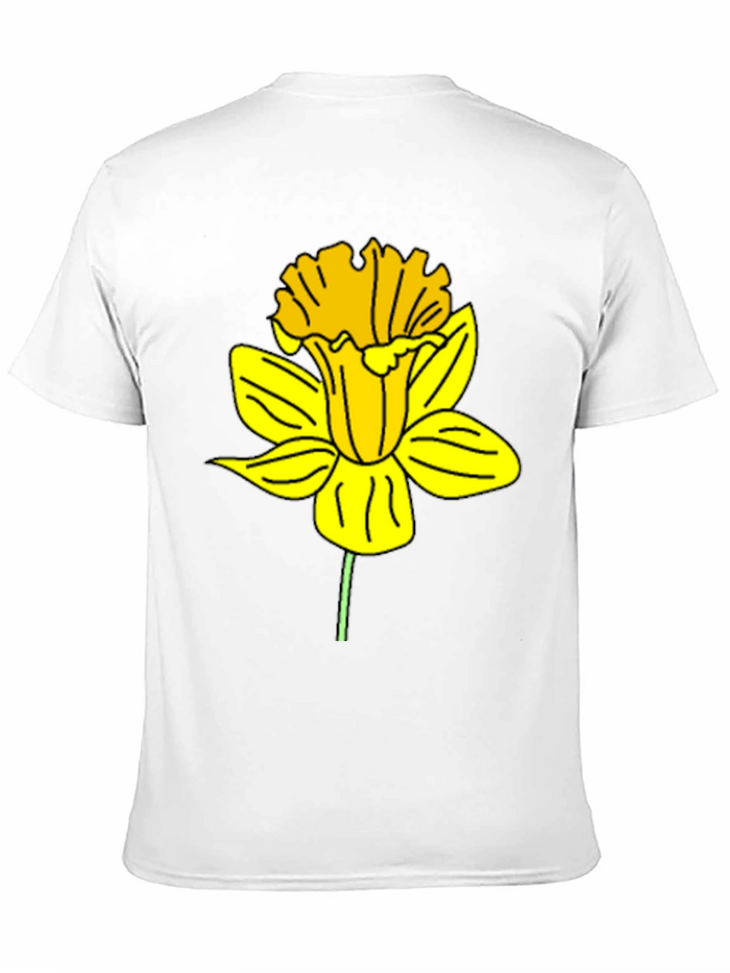 Daffodil Graphic Print Black T-Shirt