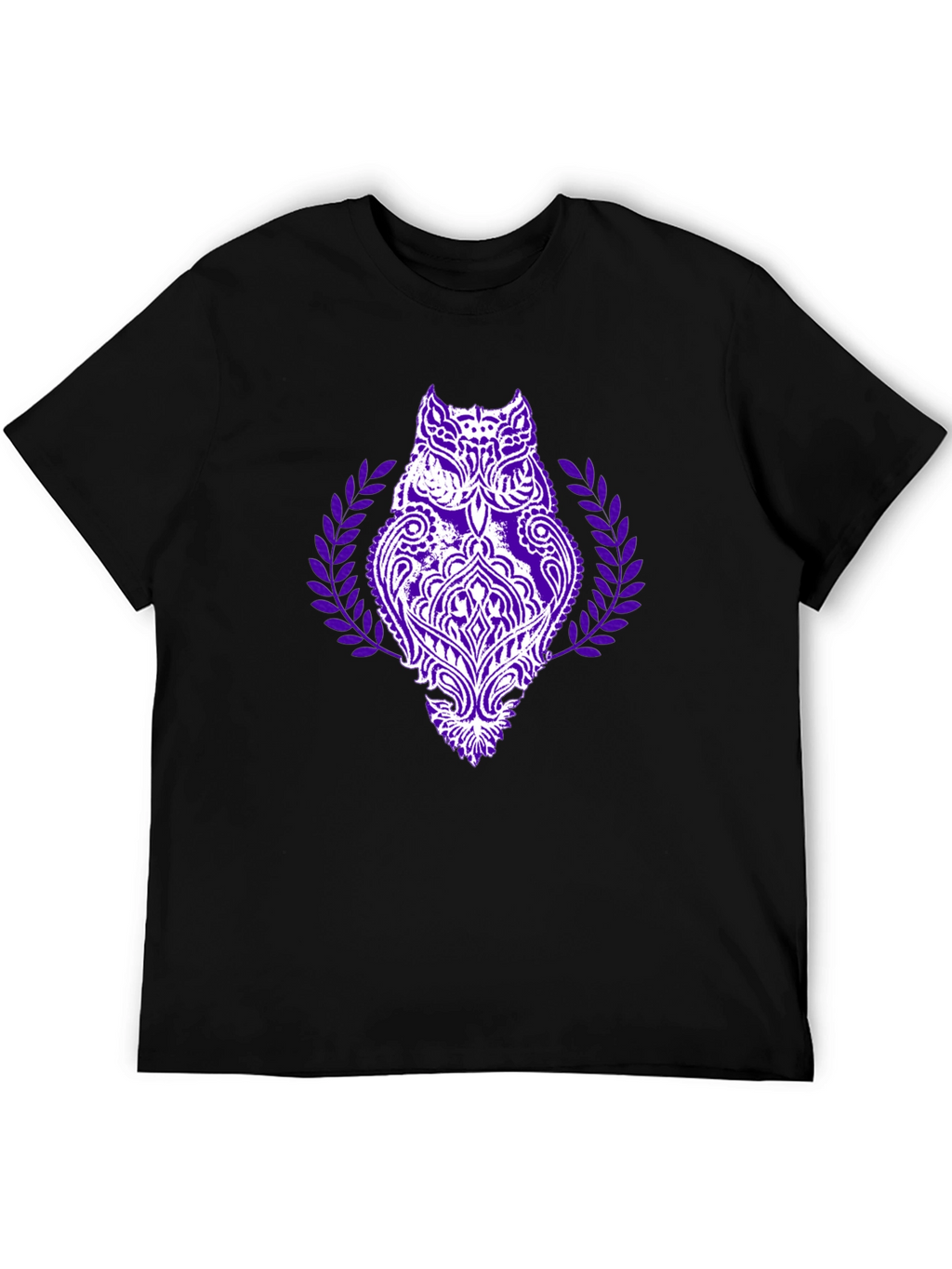 Owl Mandala Black Graphic Tee