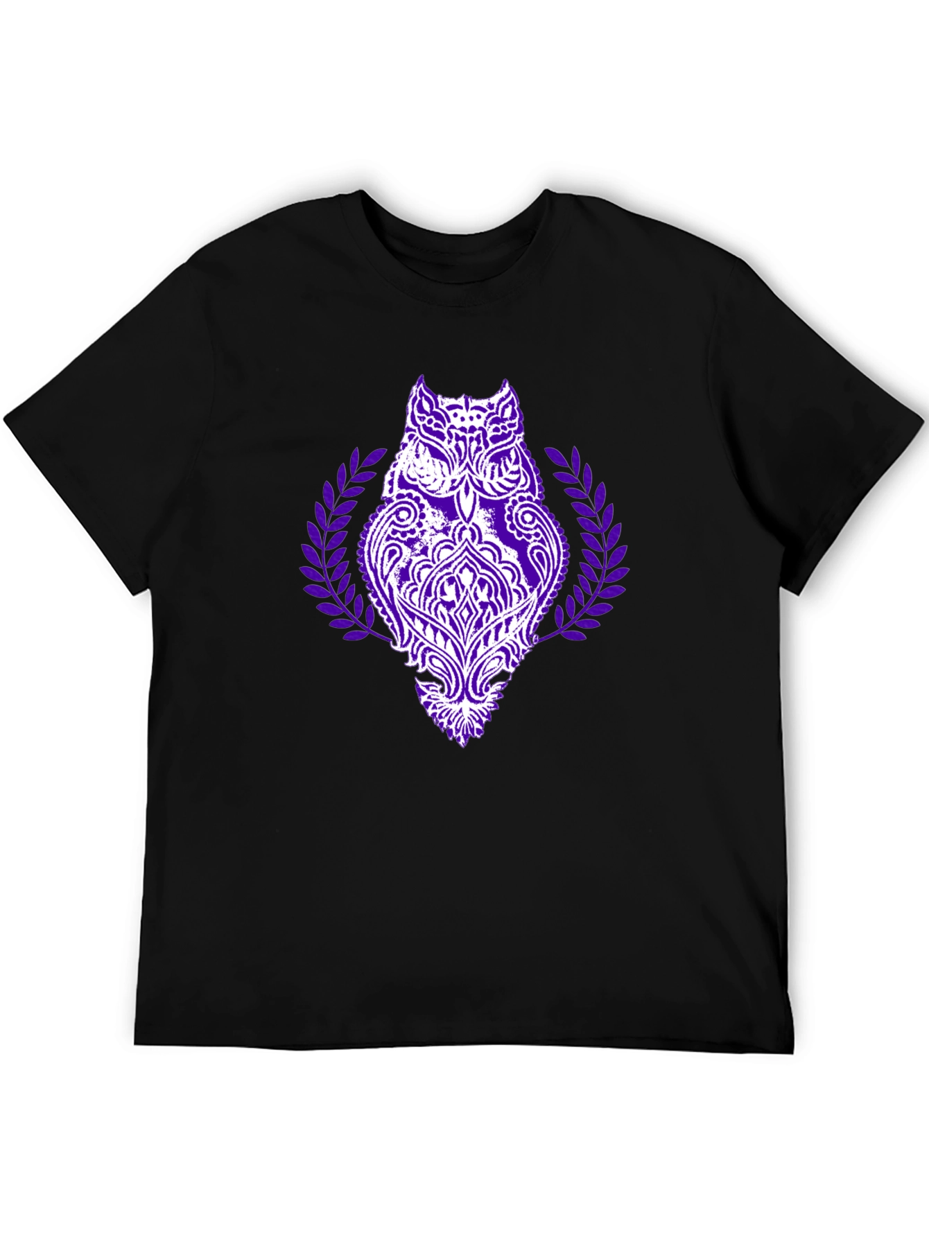 Owl Mandala Black Graphic Tee