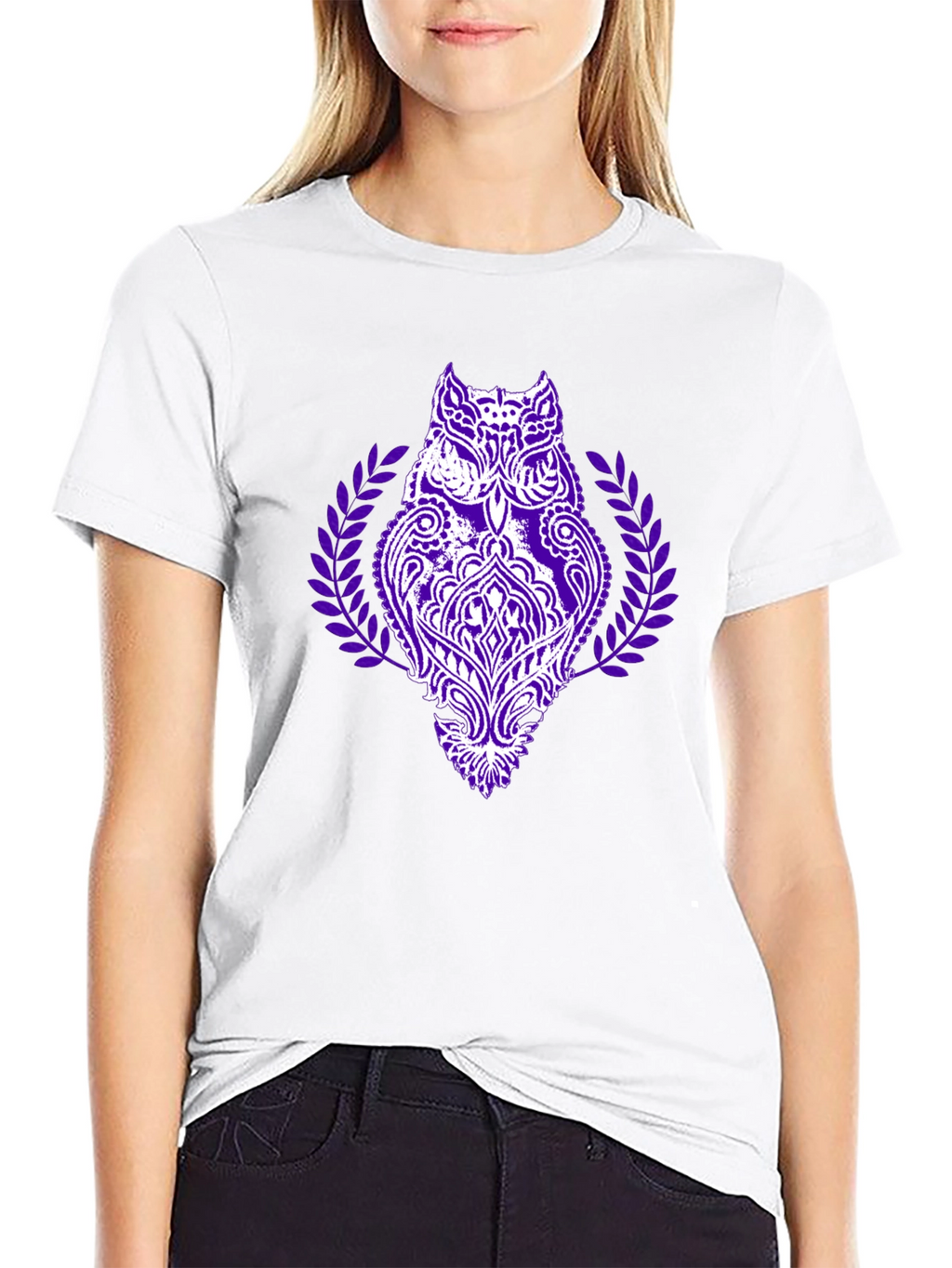 Owl Mandala Black Graphic Tee