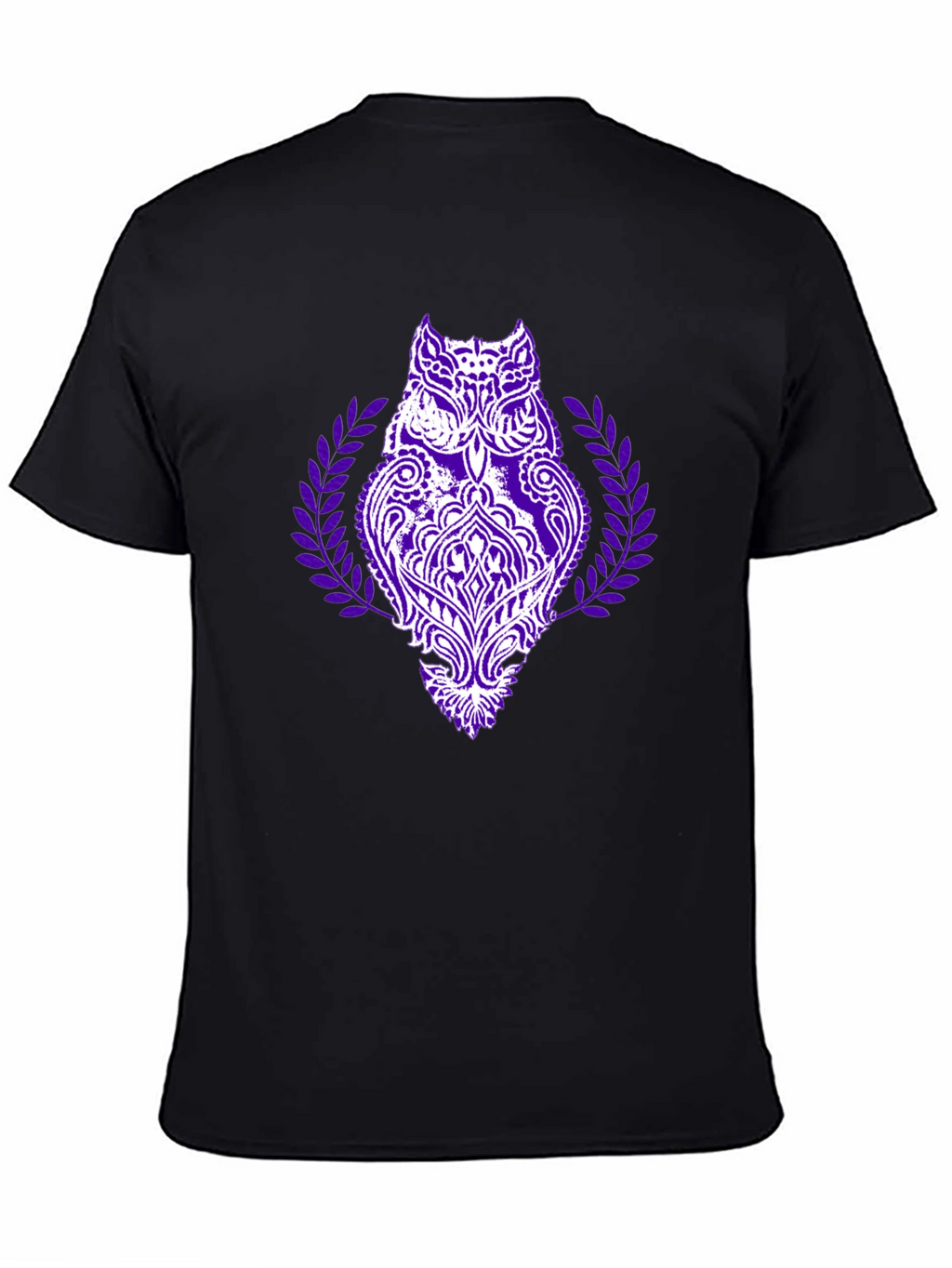 Owl Mandala Black Graphic Tee