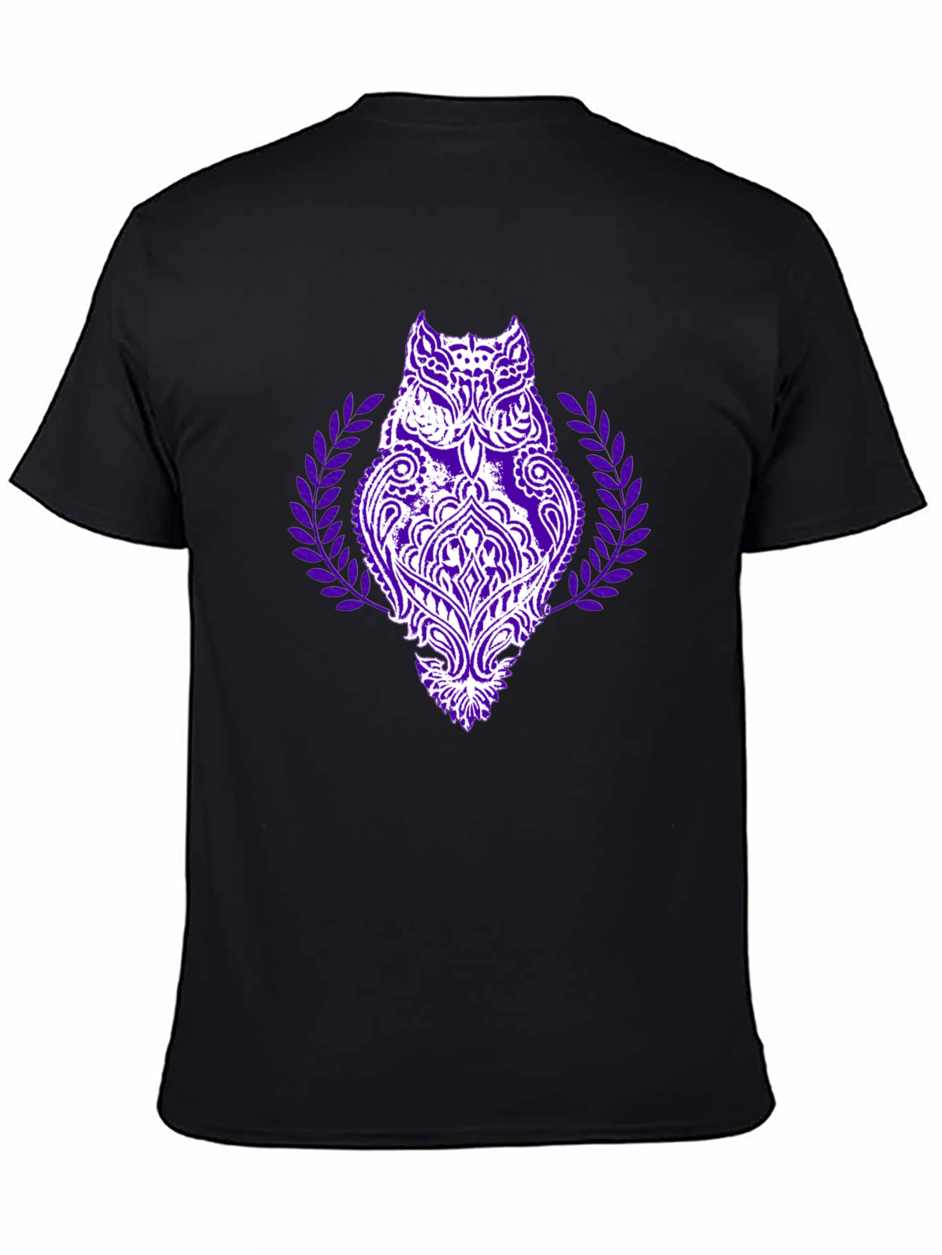 Owl Mandala Black Graphic Tee