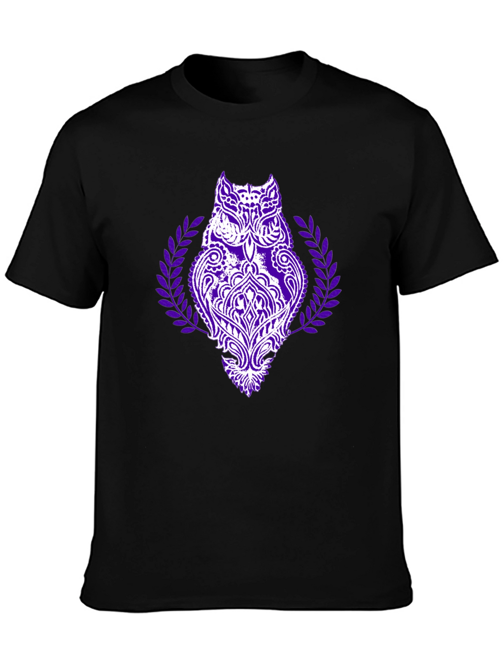 Owl Mandala Black Graphic Tee