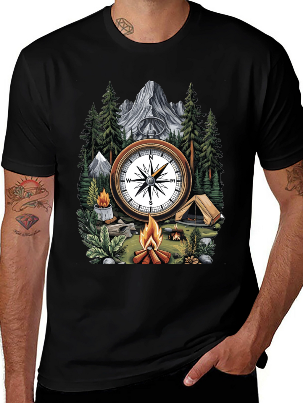 Adventure Compass Camping T-Shirt