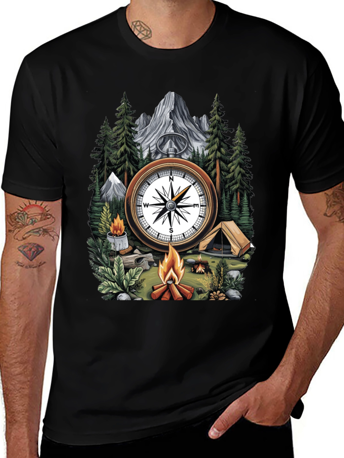 Adventure Compass Camping T-Shirt