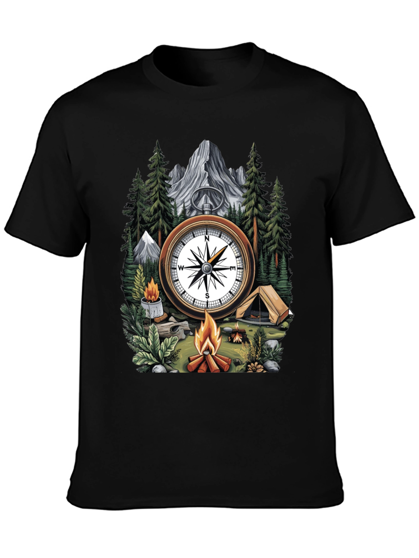 Adventure Compass Camping T-Shirt