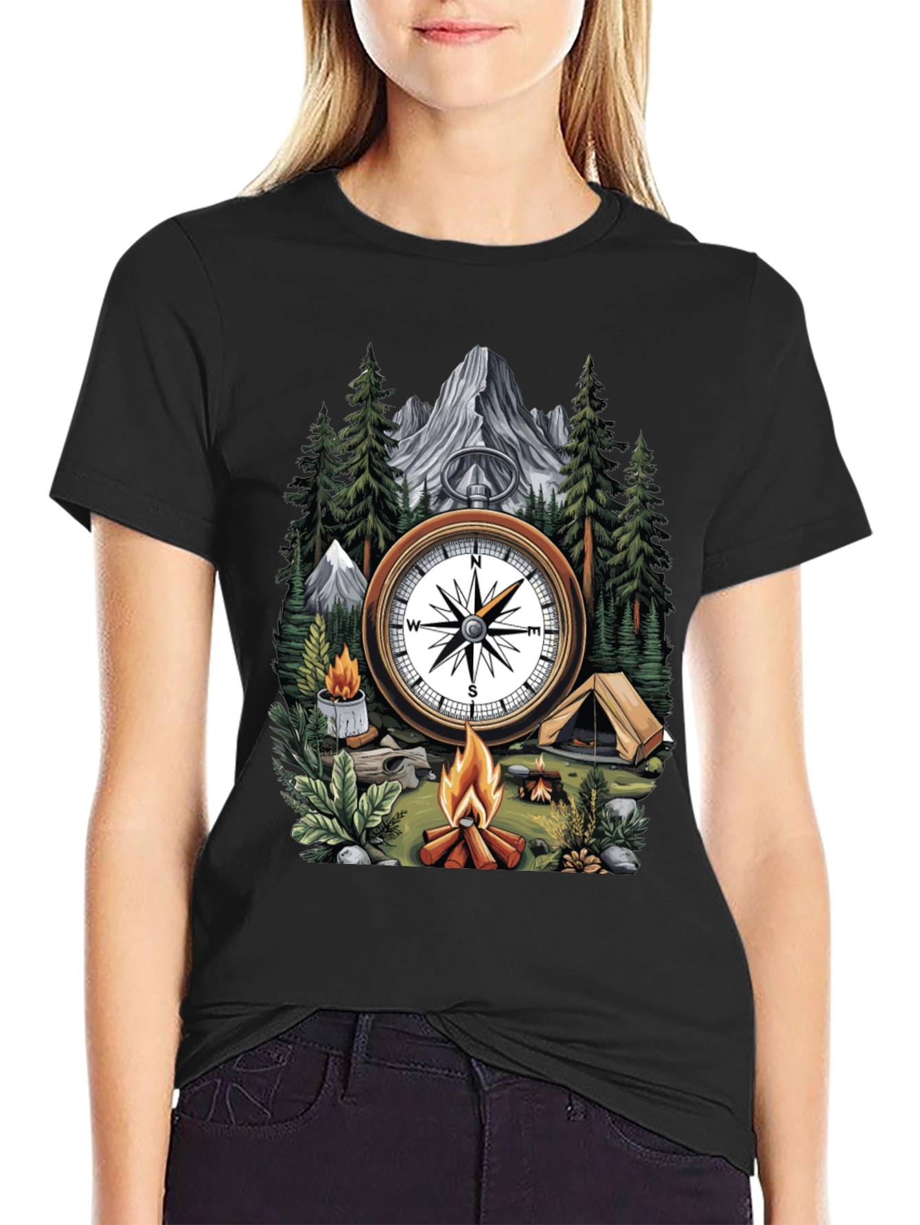 Adventure Compass Camping T-Shirt