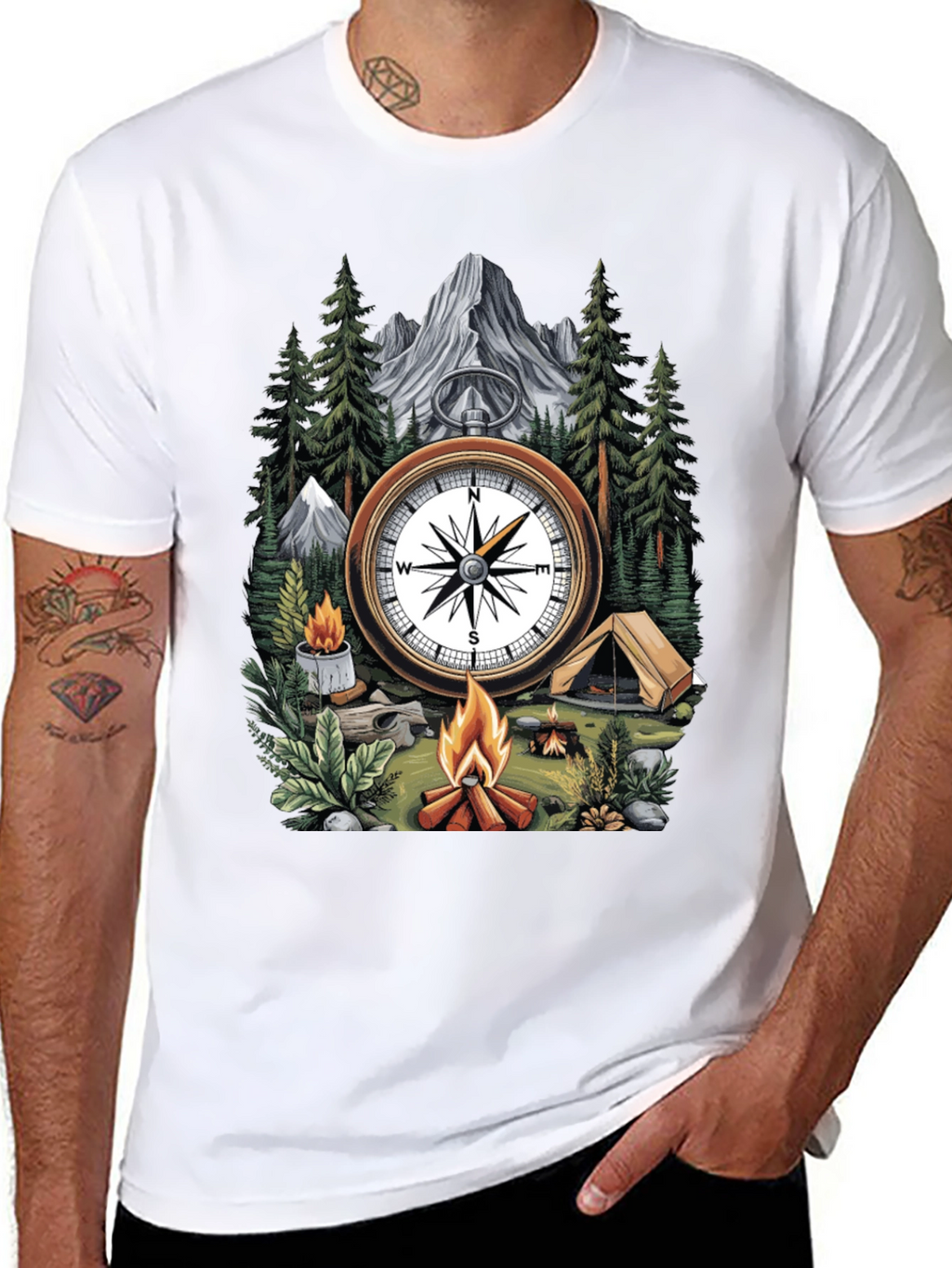 Adventure Compass Camping T-Shirt