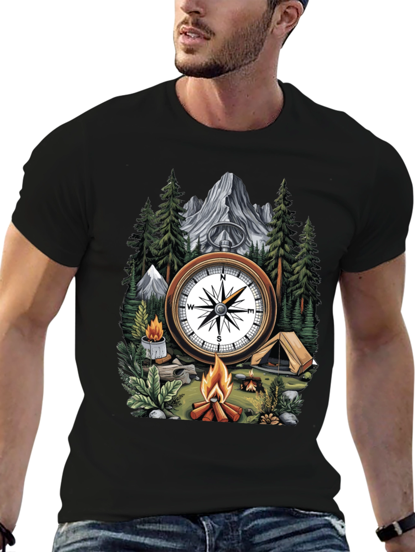 Adventure Compass Camping T-Shirt