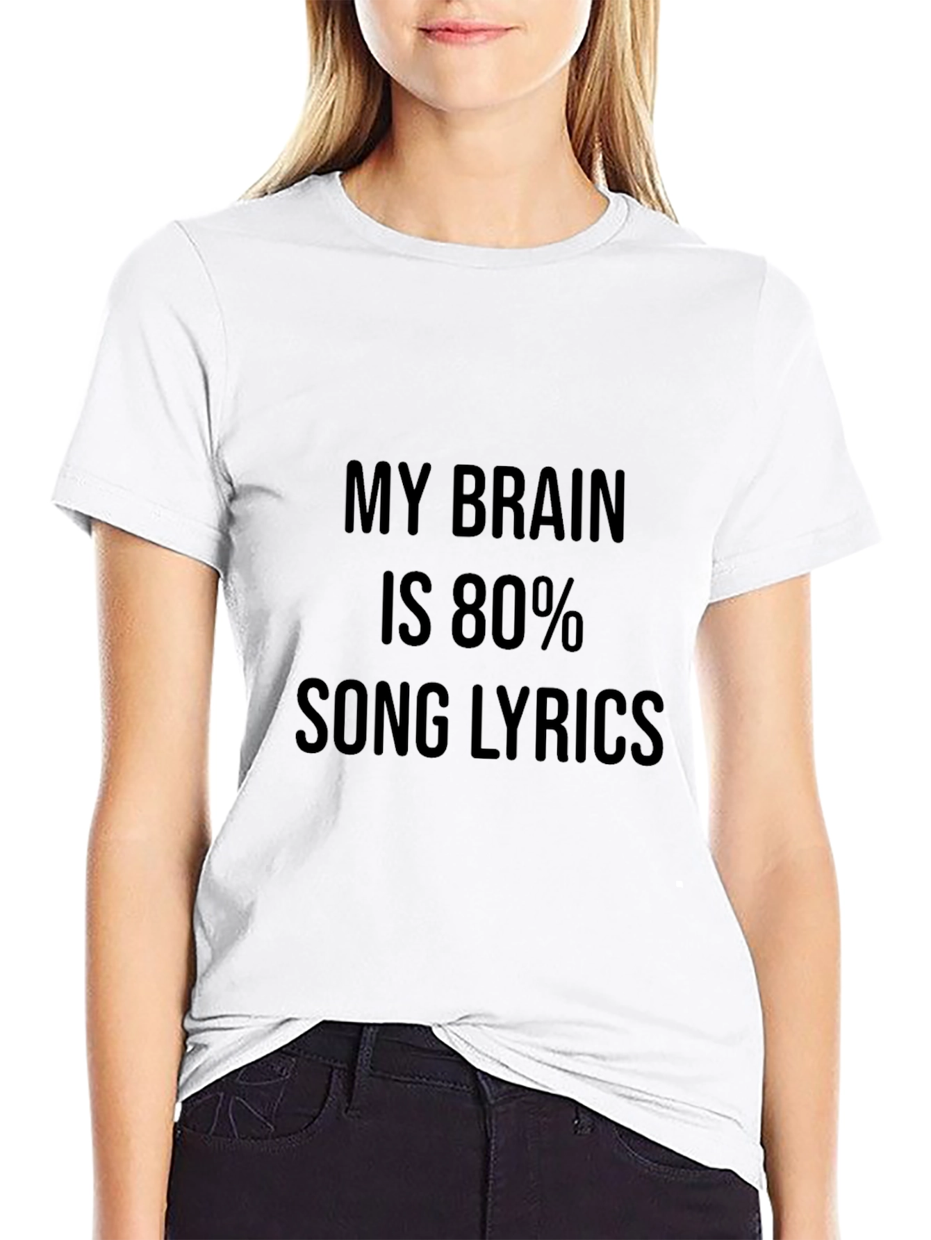 My Brain Is 80% Song Lyrics Graphic Tee