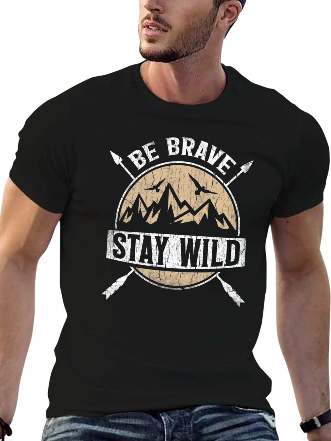 Be Brave Stay Wild Graphic Tee - Adventure Shirt