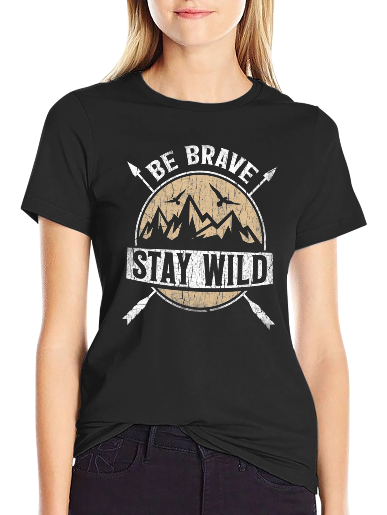 Be Brave Stay Wild Graphic Tee - Adventure Shirt