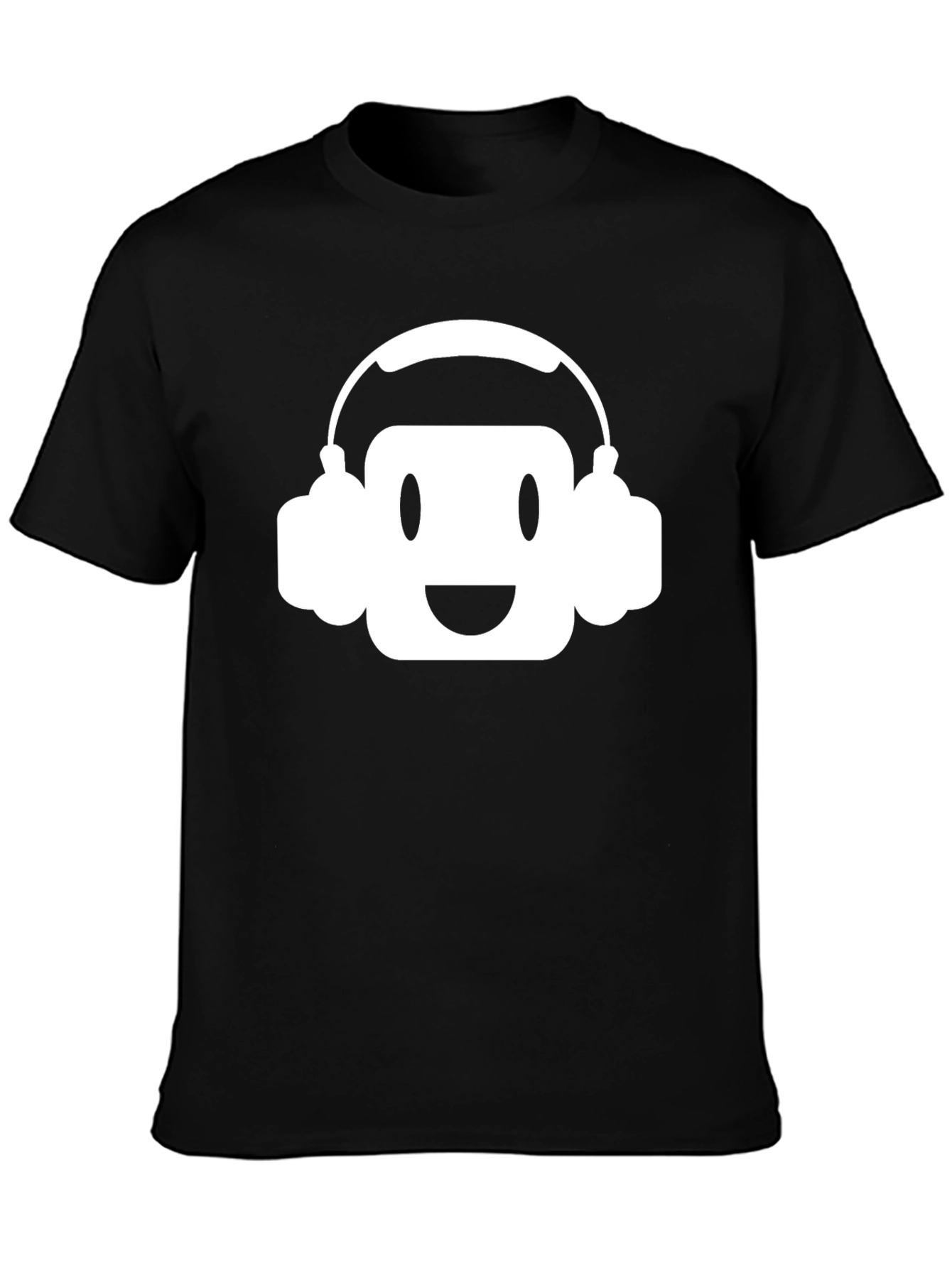 DJ Emoji Graphic Tee - Black Cotton T-Shirt