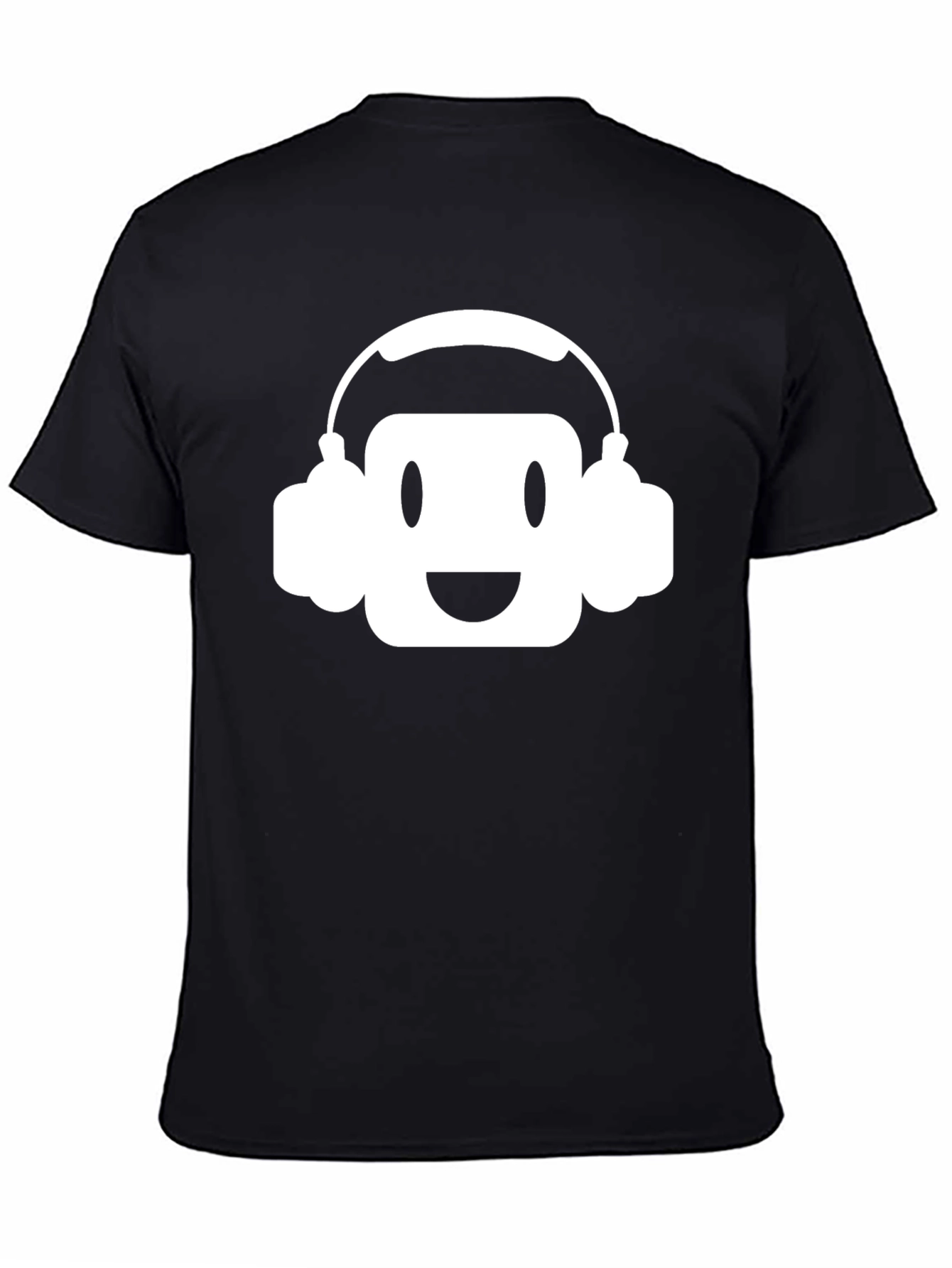 DJ Emoji Graphic Tee - Black Cotton T-Shirt