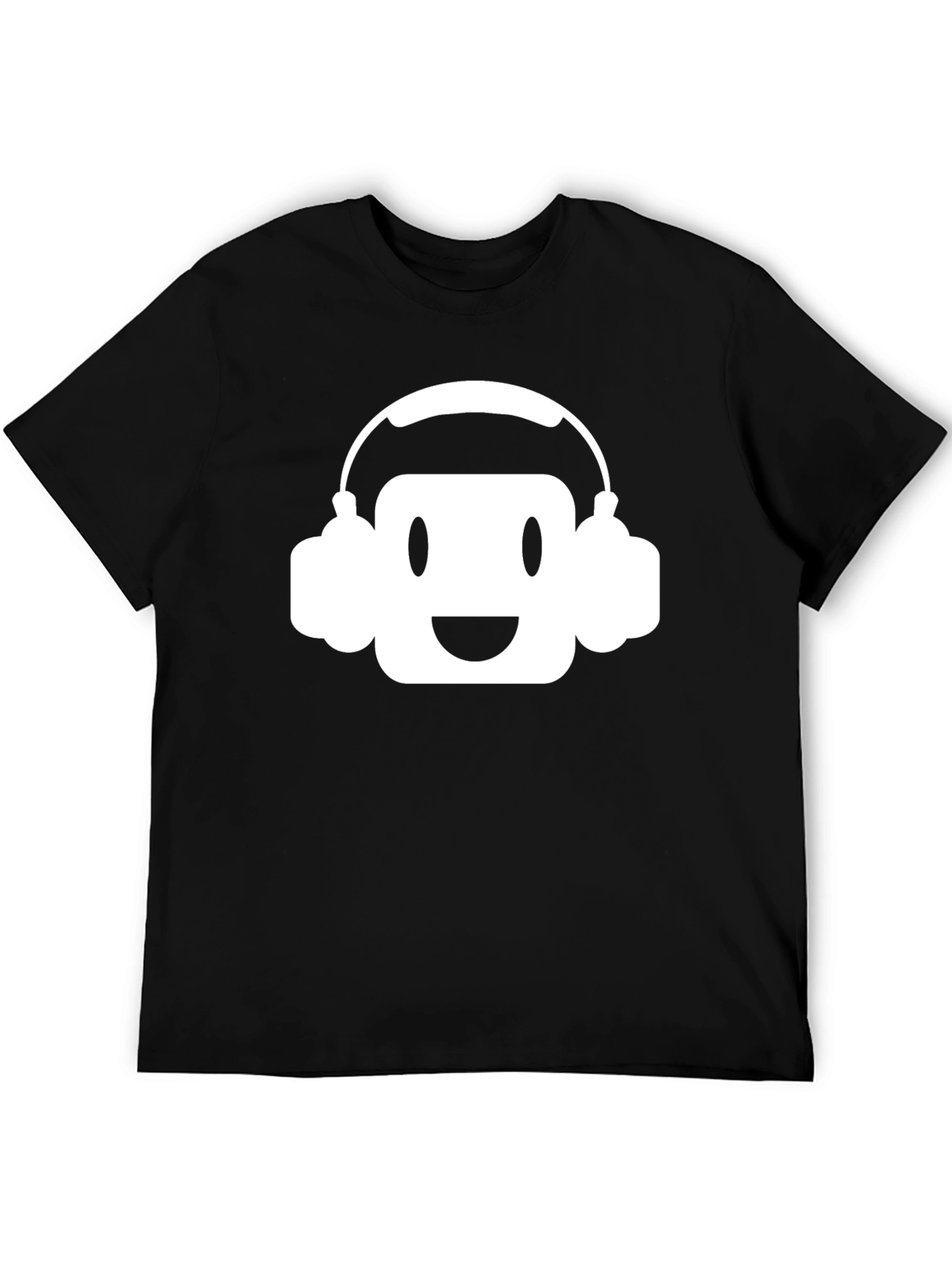 DJ Emoji Graphic Tee - Black Cotton T-Shirt