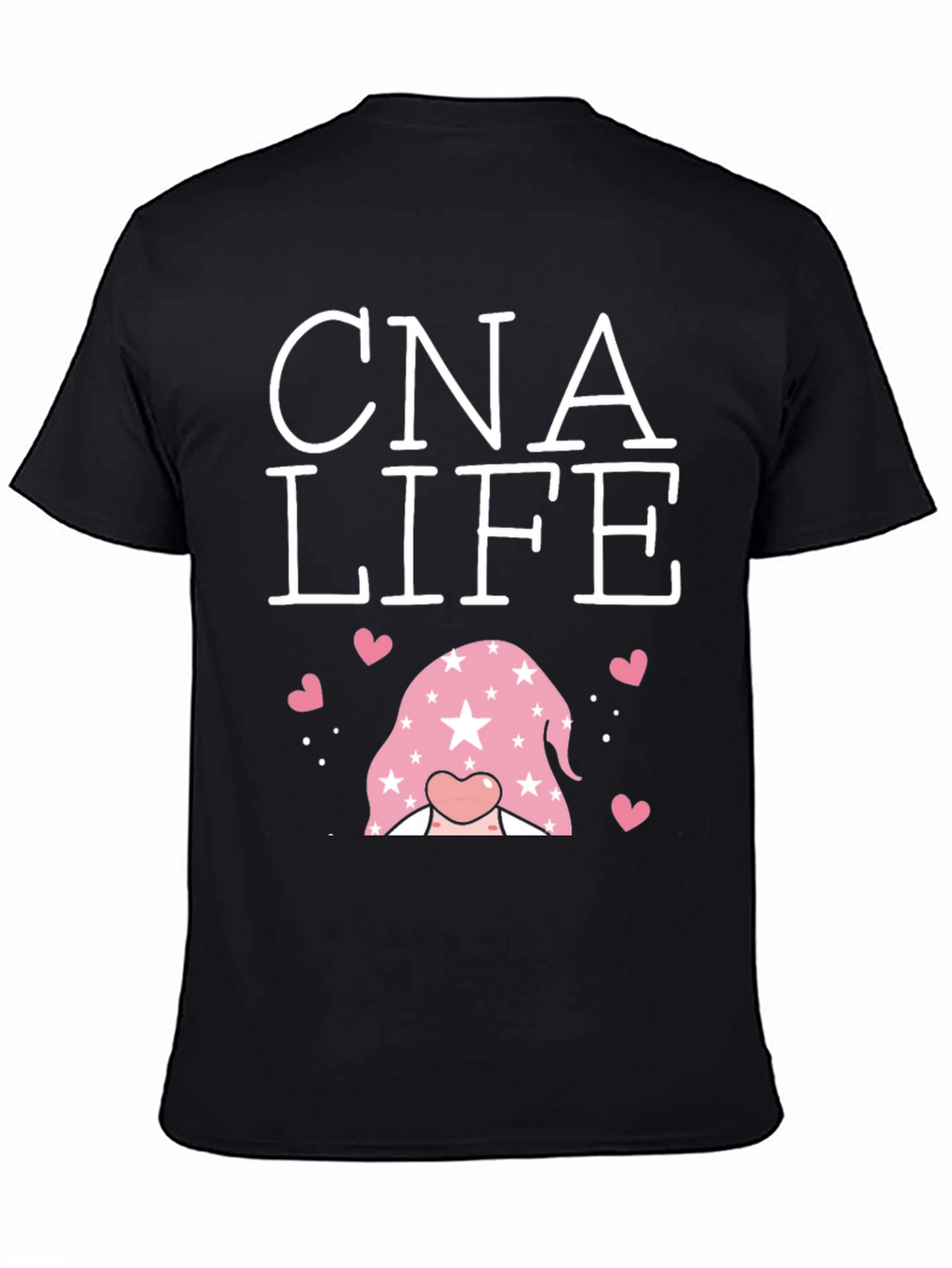 CNA Life Gnome Heart T-Shirt - Black