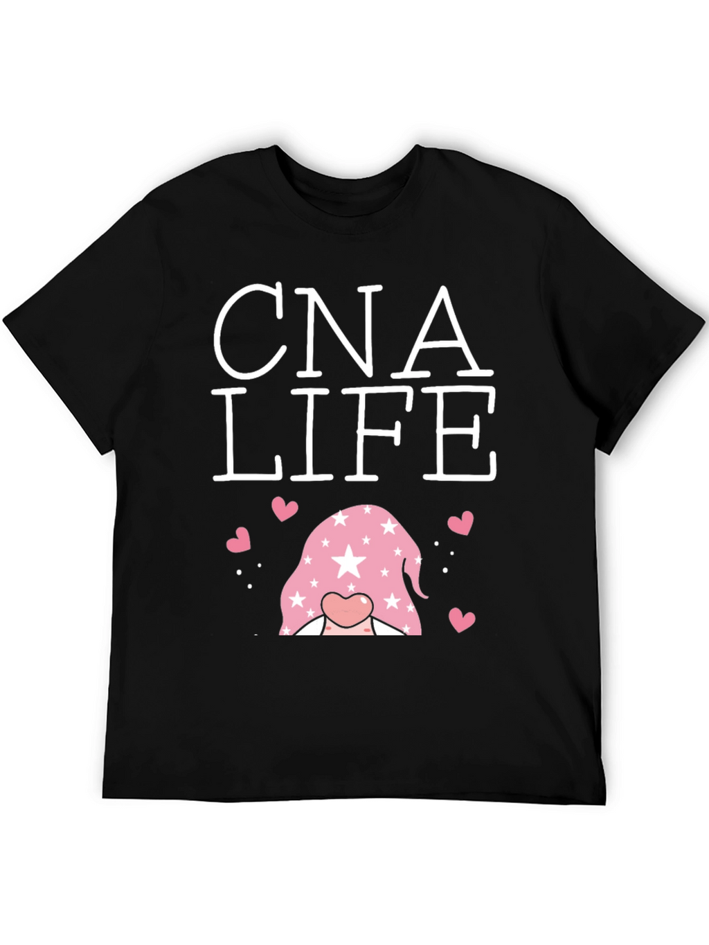 CNA Life Gnome Heart T-Shirt - Black