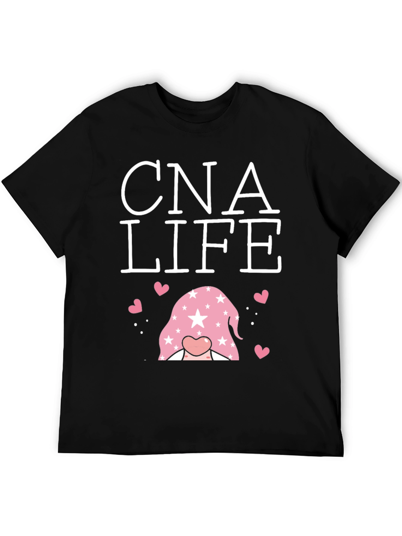 CNA Life Gnome Heart T-Shirt - Black