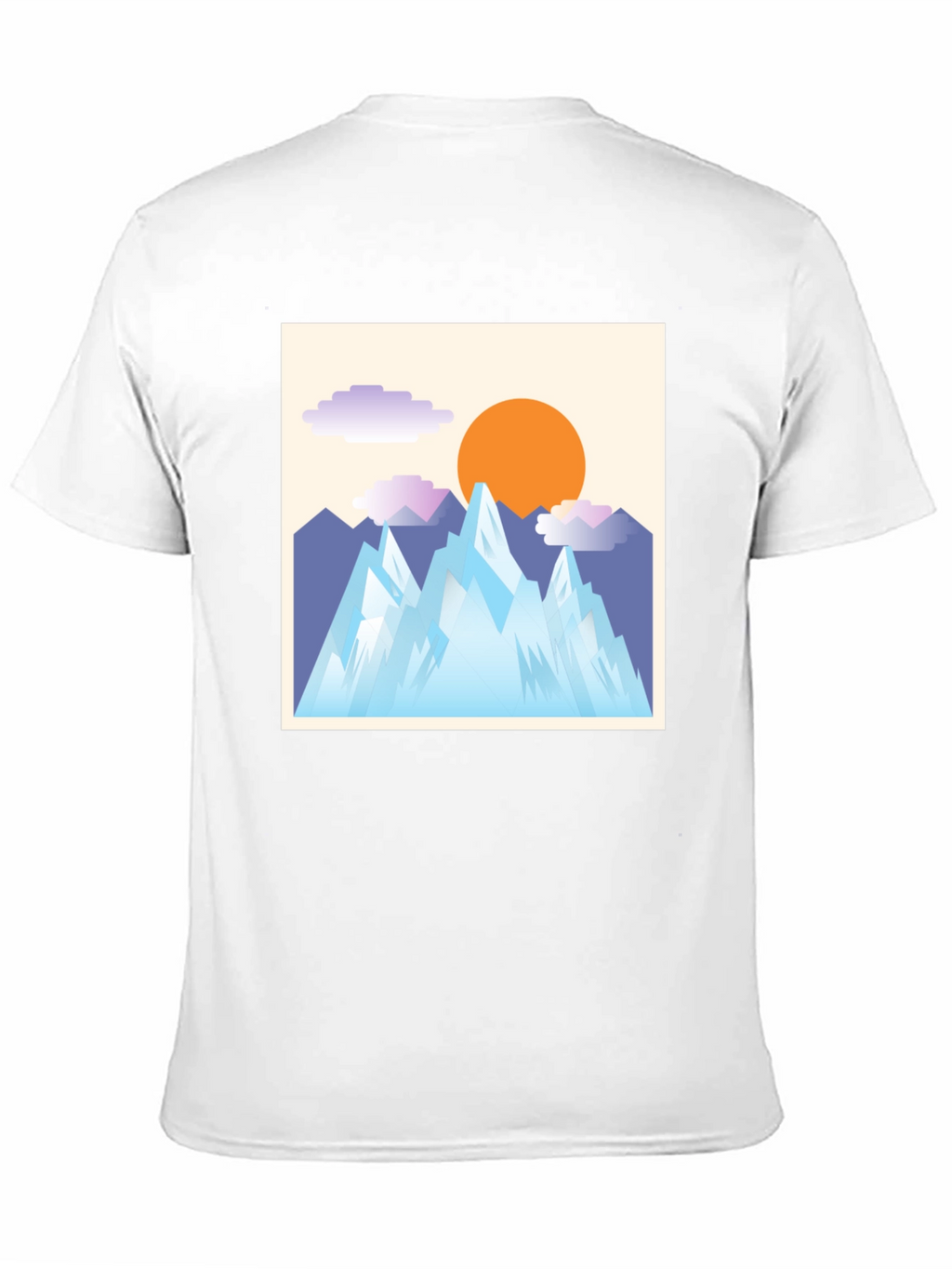 Abstract Mountain Scene Graphic Tee