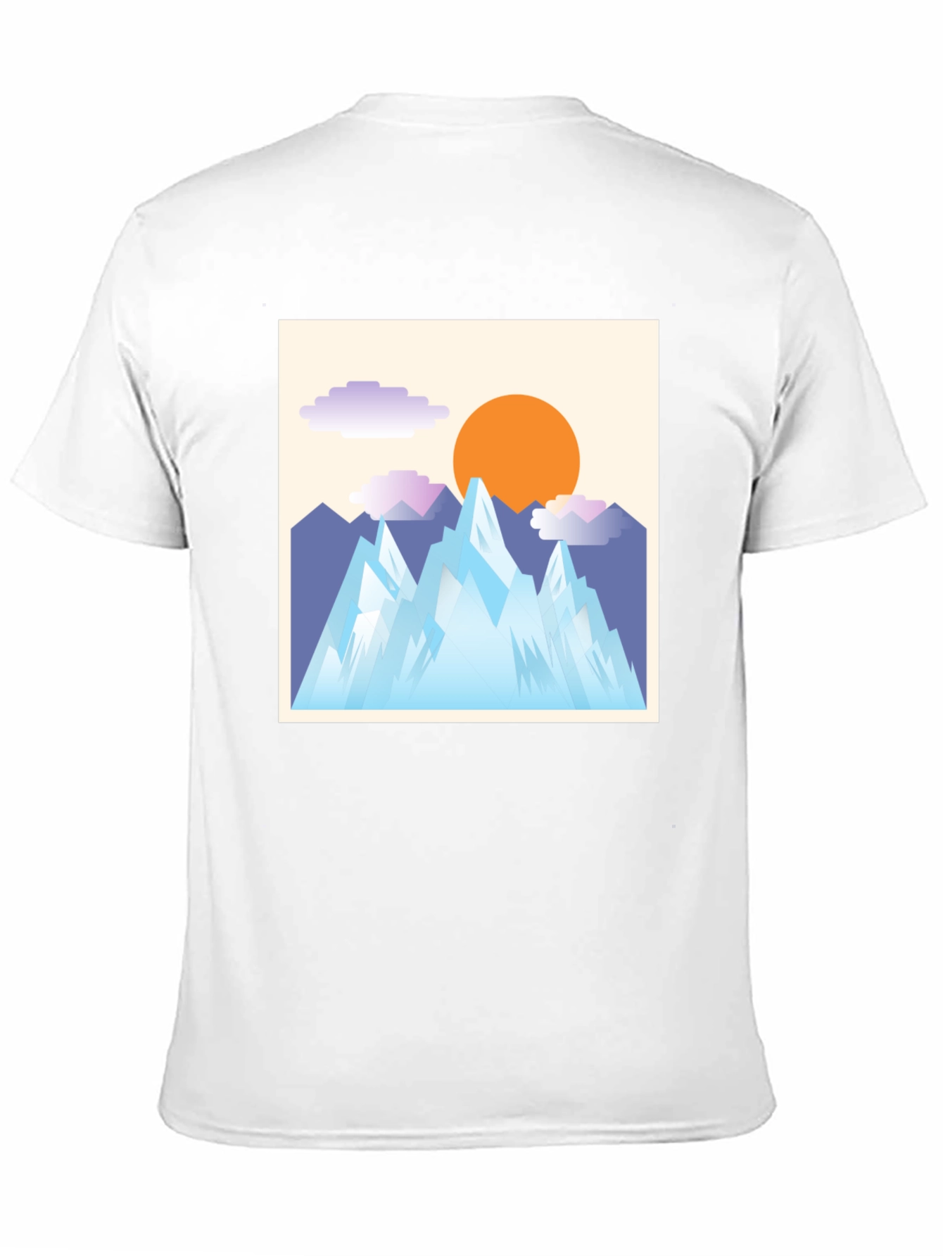 Abstract Mountain Scene Graphic Tee