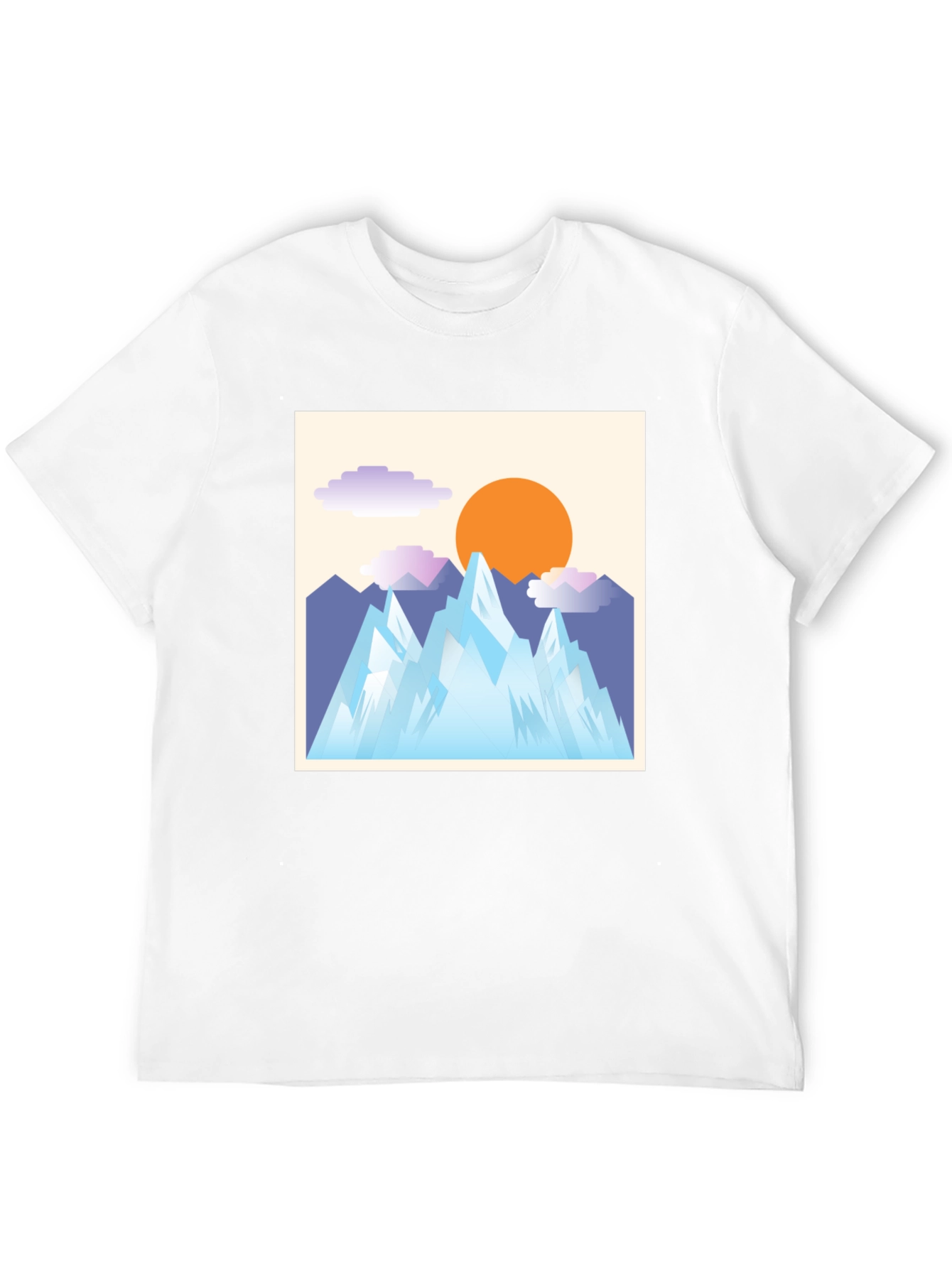 Abstract Mountain Scene Graphic Tee
