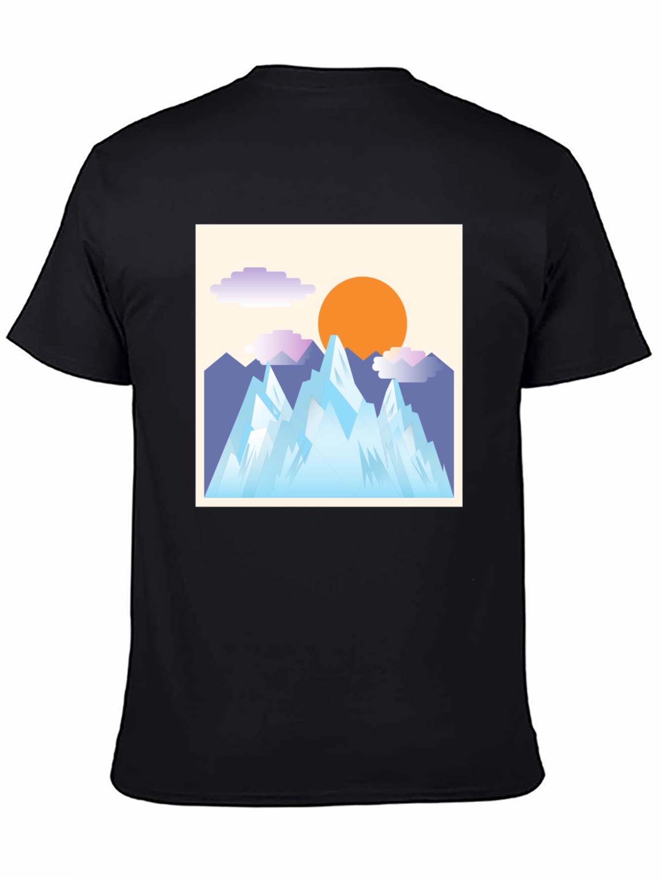 Abstract Mountain Scene Graphic Tee