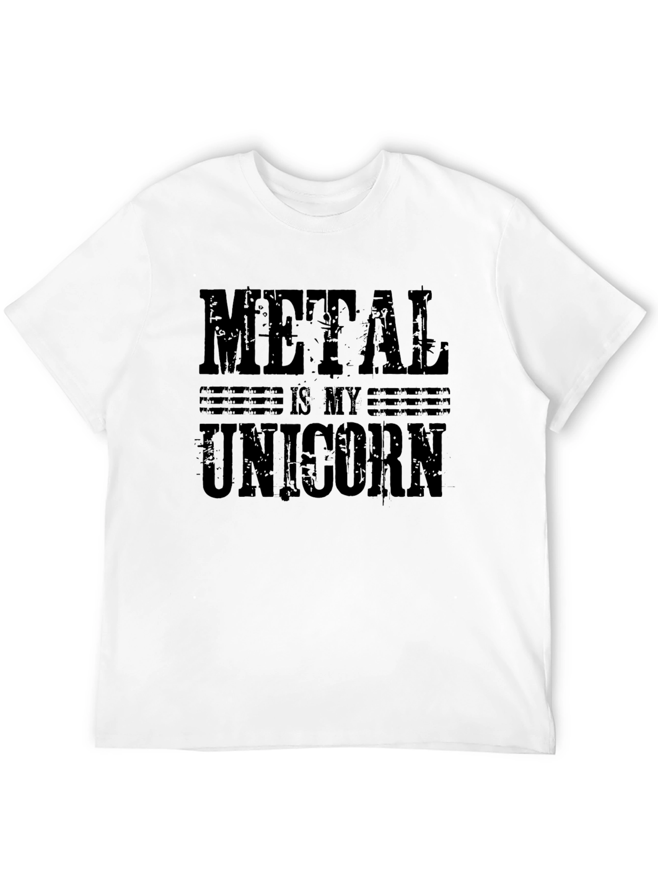 Metal Is My Unicorn Black Graphic T-Shirt