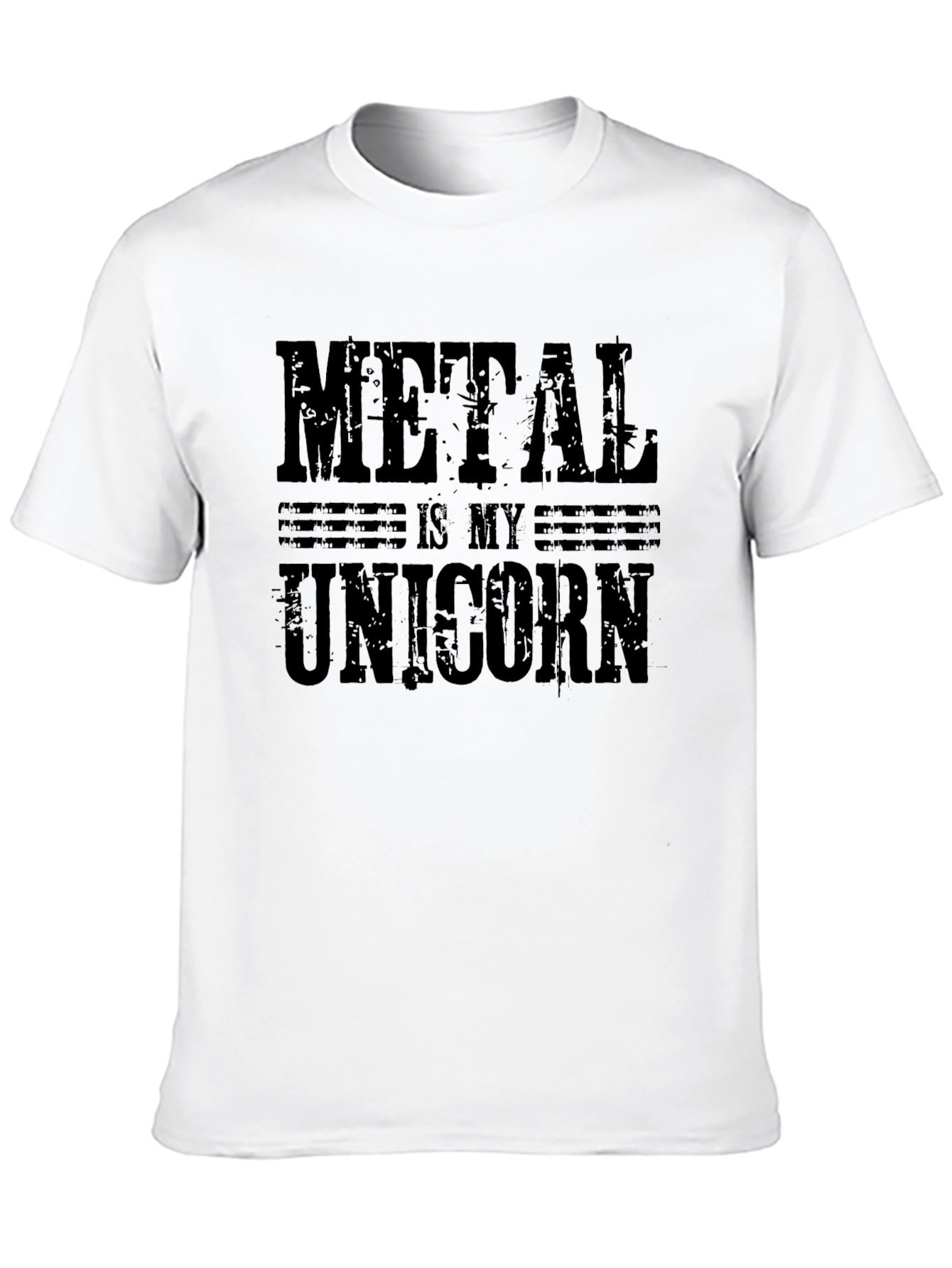 Metal Is My Unicorn Black Graphic T-Shirt