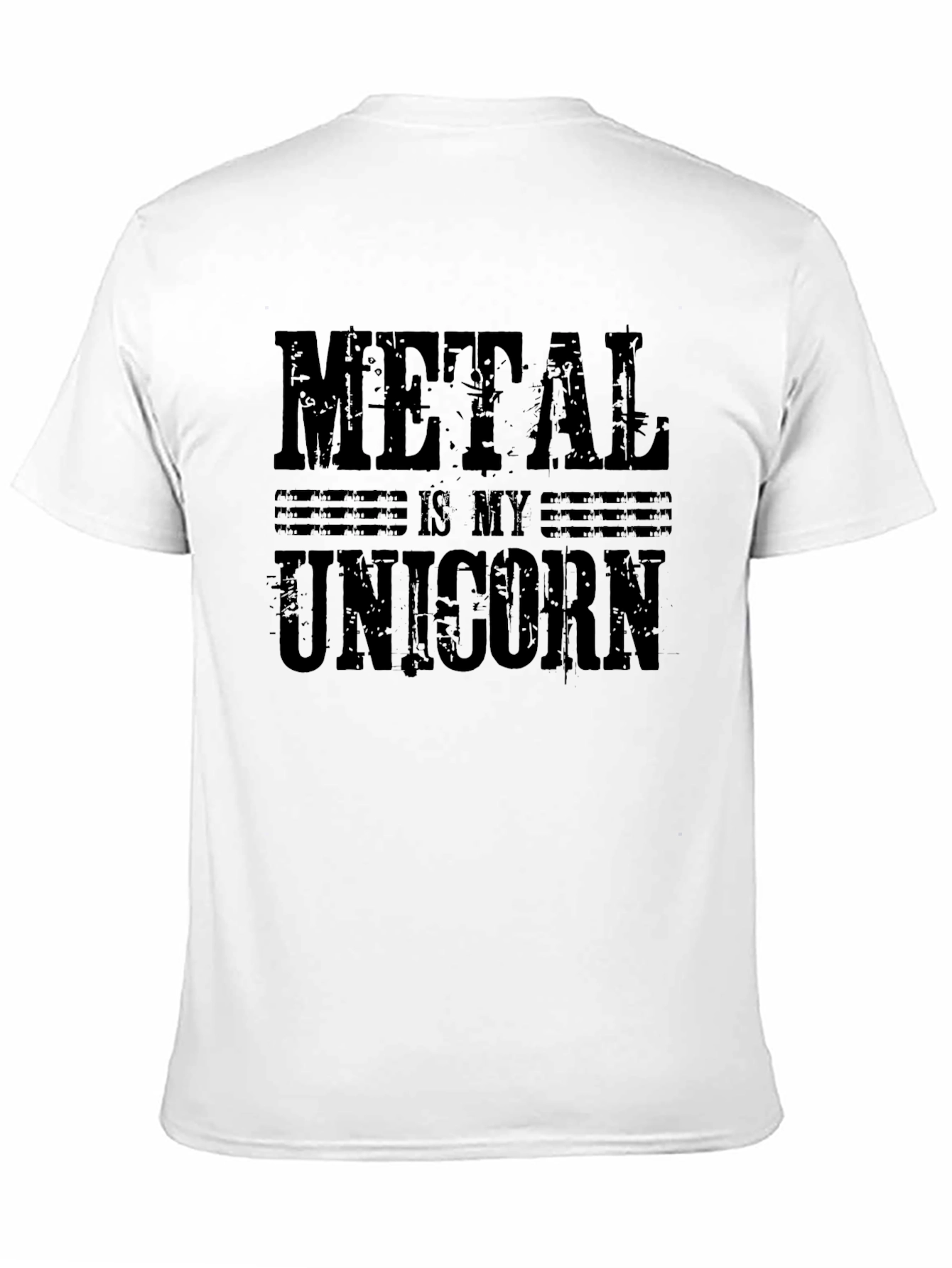 Metal Is My Unicorn Black Graphic T-Shirt