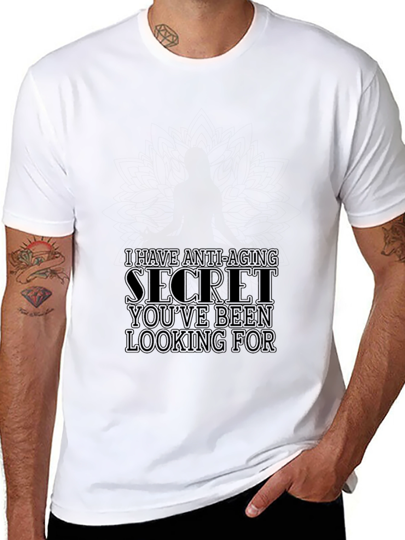 Anti-Aging Secret T-Shirt - Soft & Stylish Black Tee