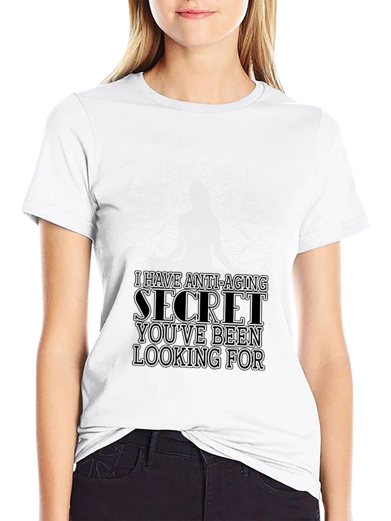 Anti-Aging Secret T-Shirt - Soft & Stylish Black Tee