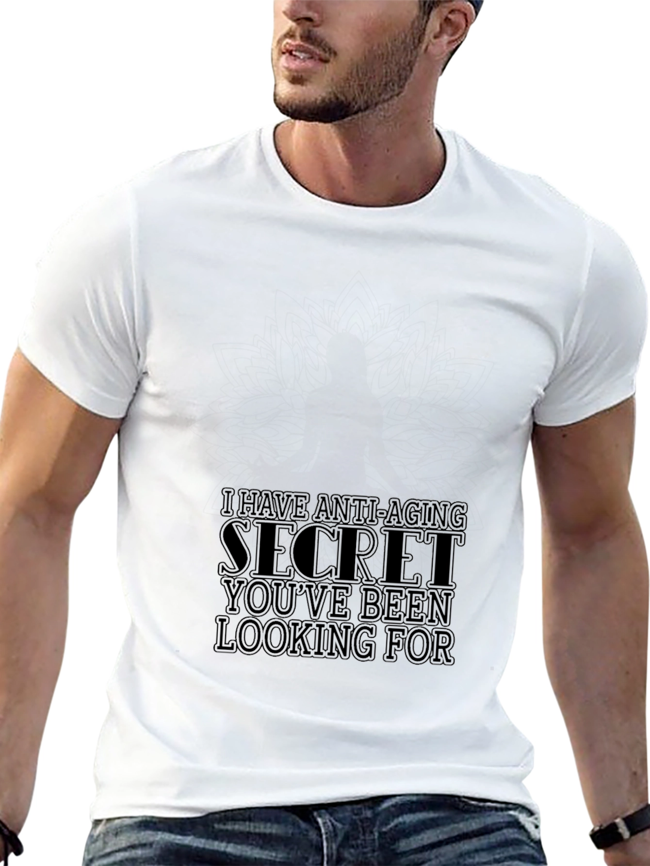 Anti-Aging Secret T-Shirt - Soft & Stylish Black Tee