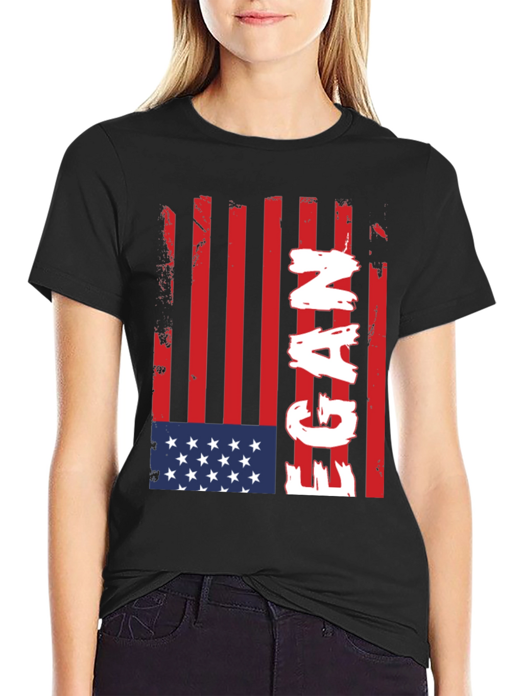 Egan American Flag Graphic T-Shirt
